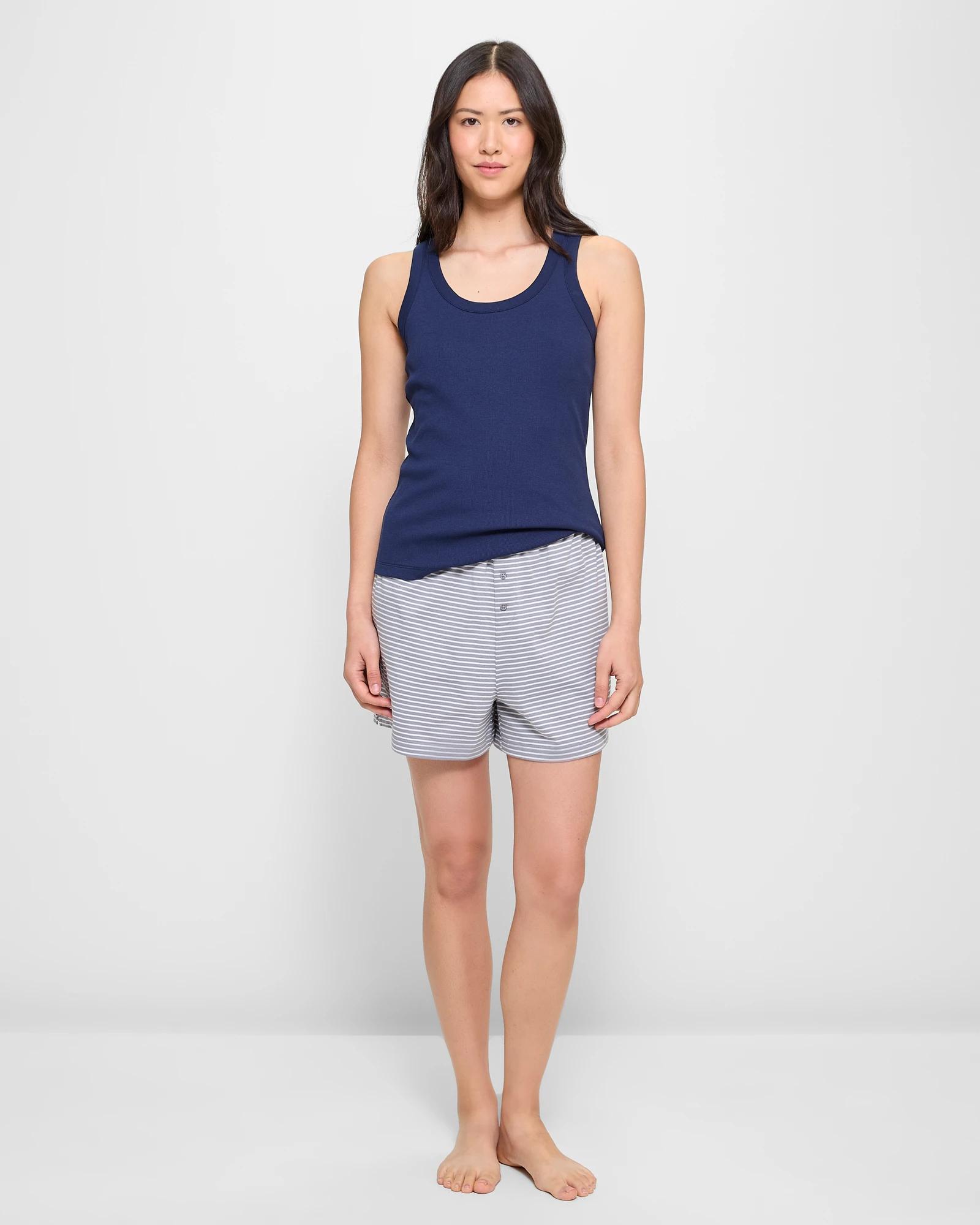 2 Target Sleep Shelf Bra Tank Top NAVY BLUE, 2 of 5