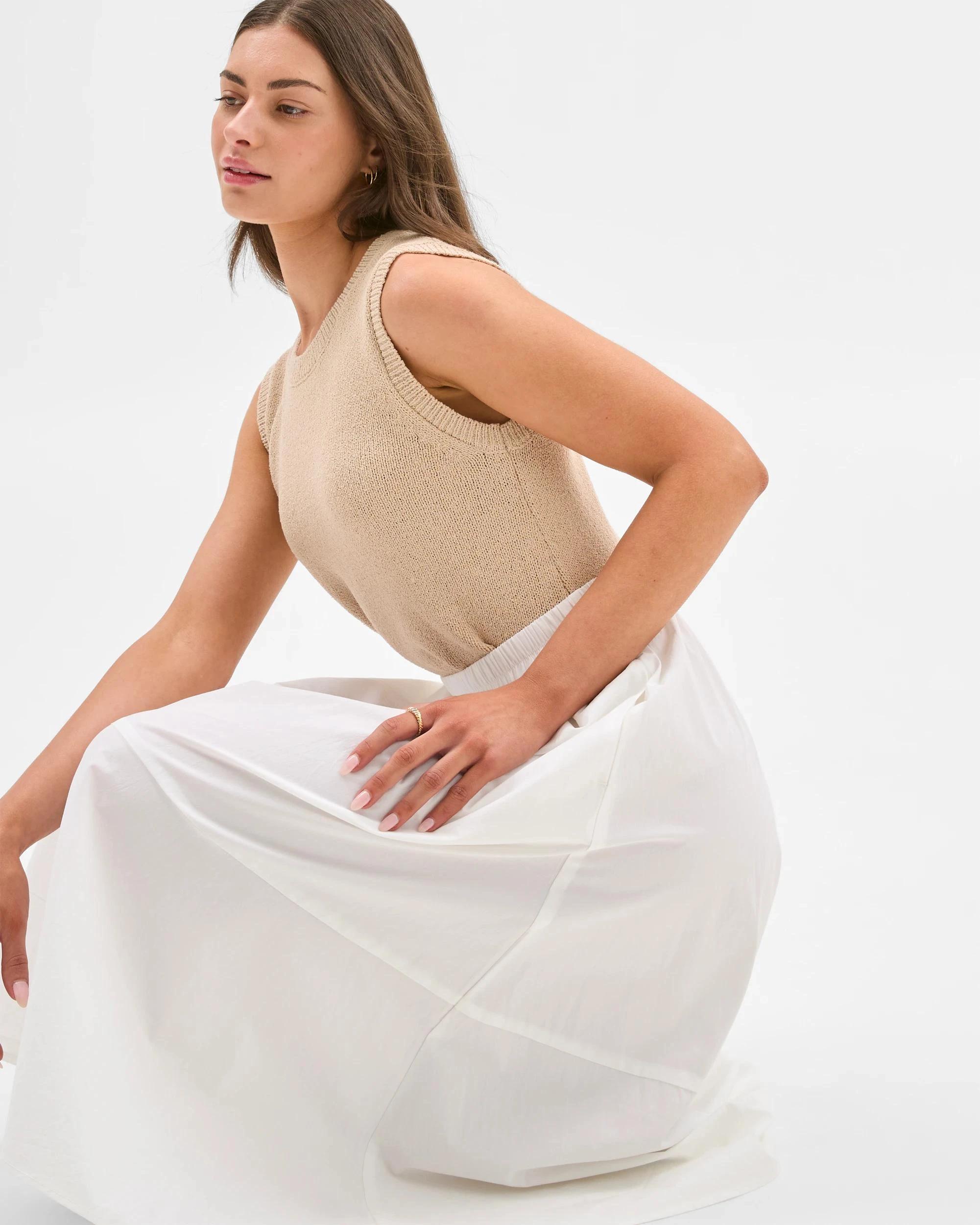 7 Target Petites Australian Cotton Cocoon Skirt WHITE, 7 of 7