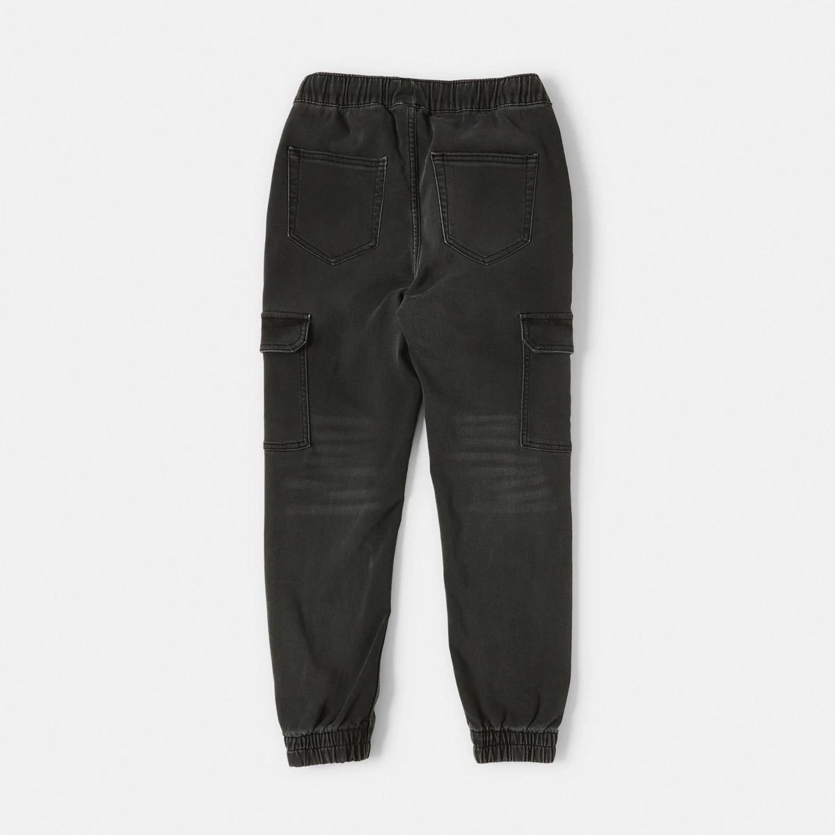 9 Denim Cargo Joggers Black Wash, 9 of 9