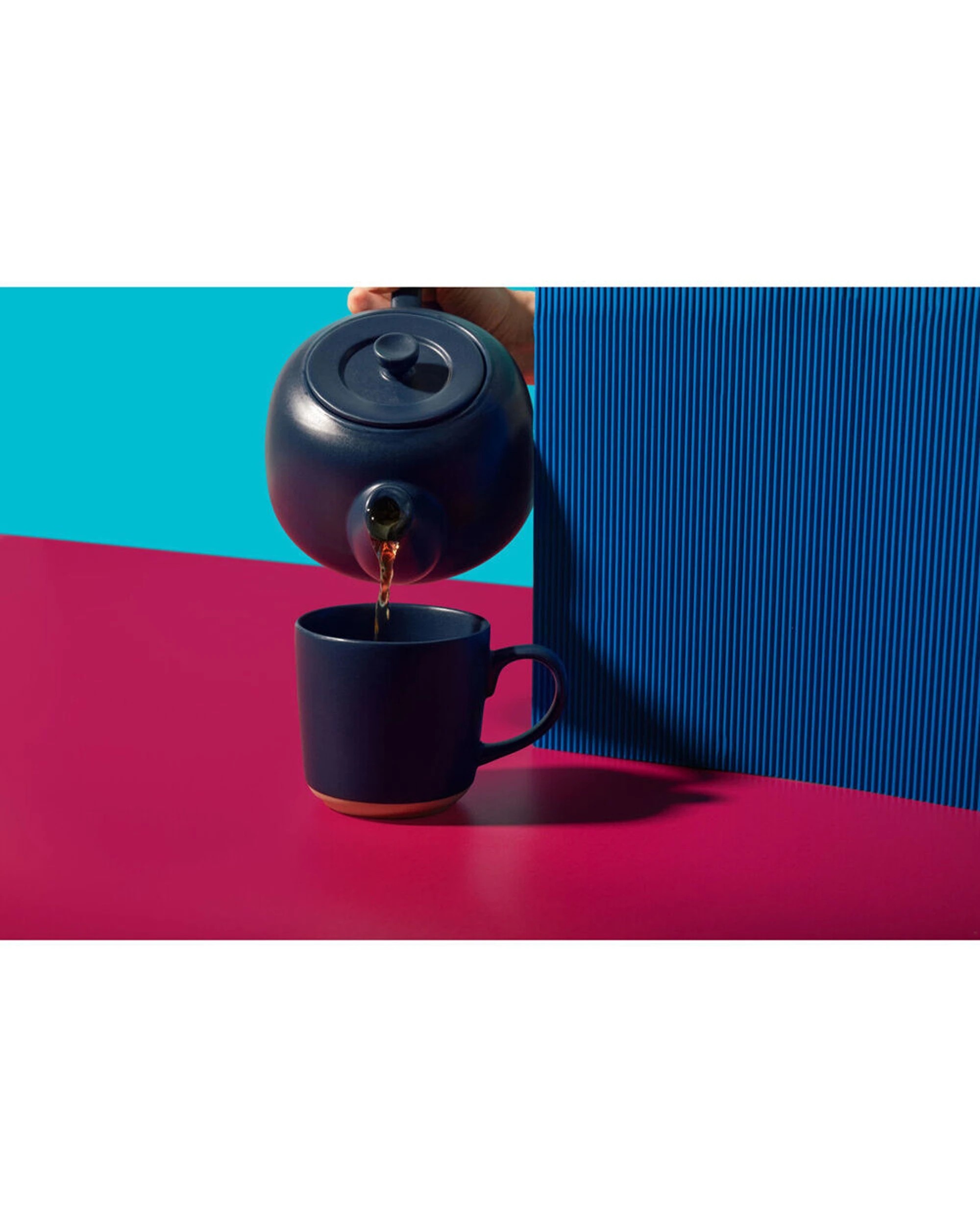 5 La Cafetiere 2PK Stoneware Classic Teapot Kettle 600ml - Blue, 5 of 7