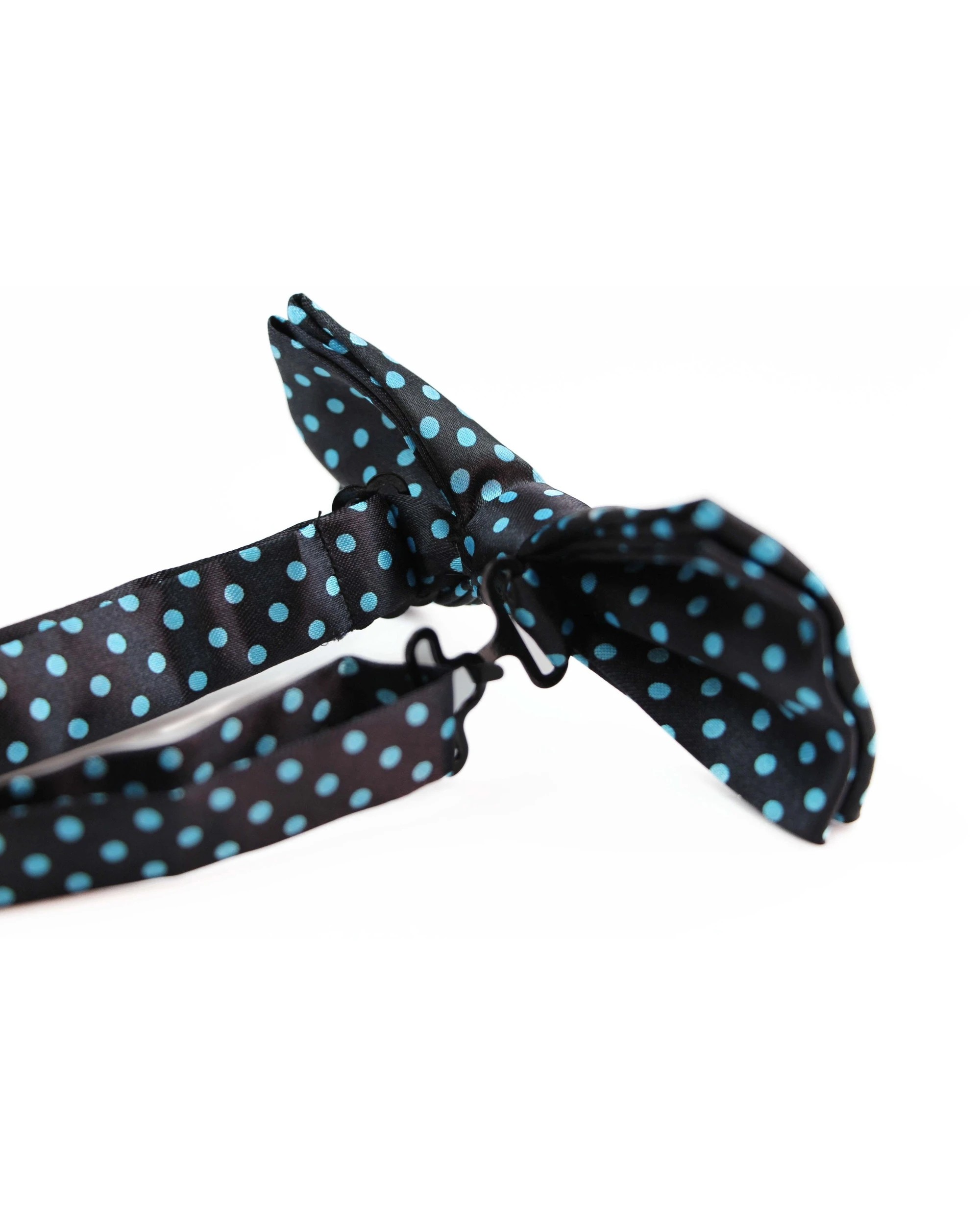 2 Zasel Mens Black With Light Blue Small Polka Dot Patterned Bow Ties - Multi, 2 of 4