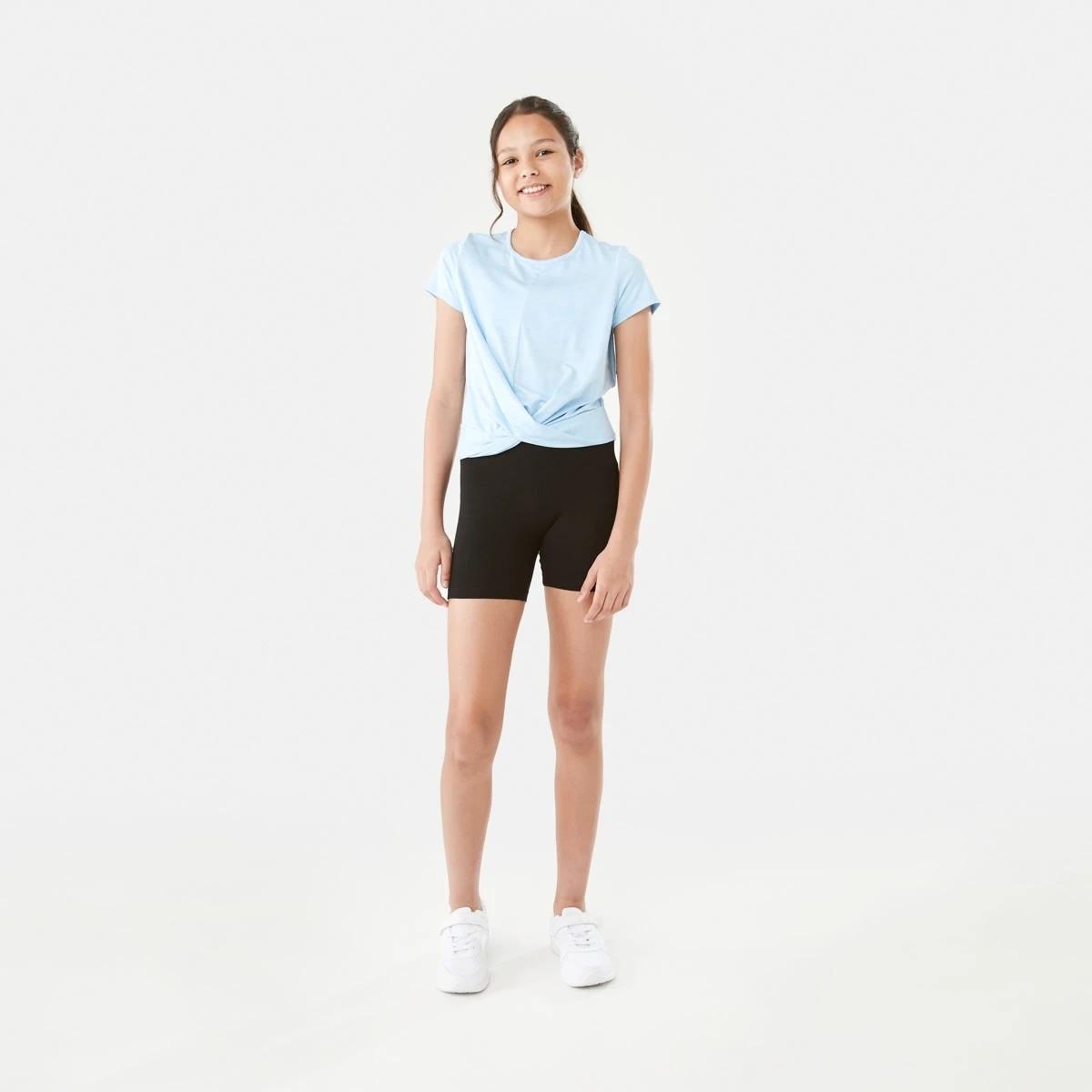 6 Active Kids Twist Front T-shirt Blu Marle, 6 of 9