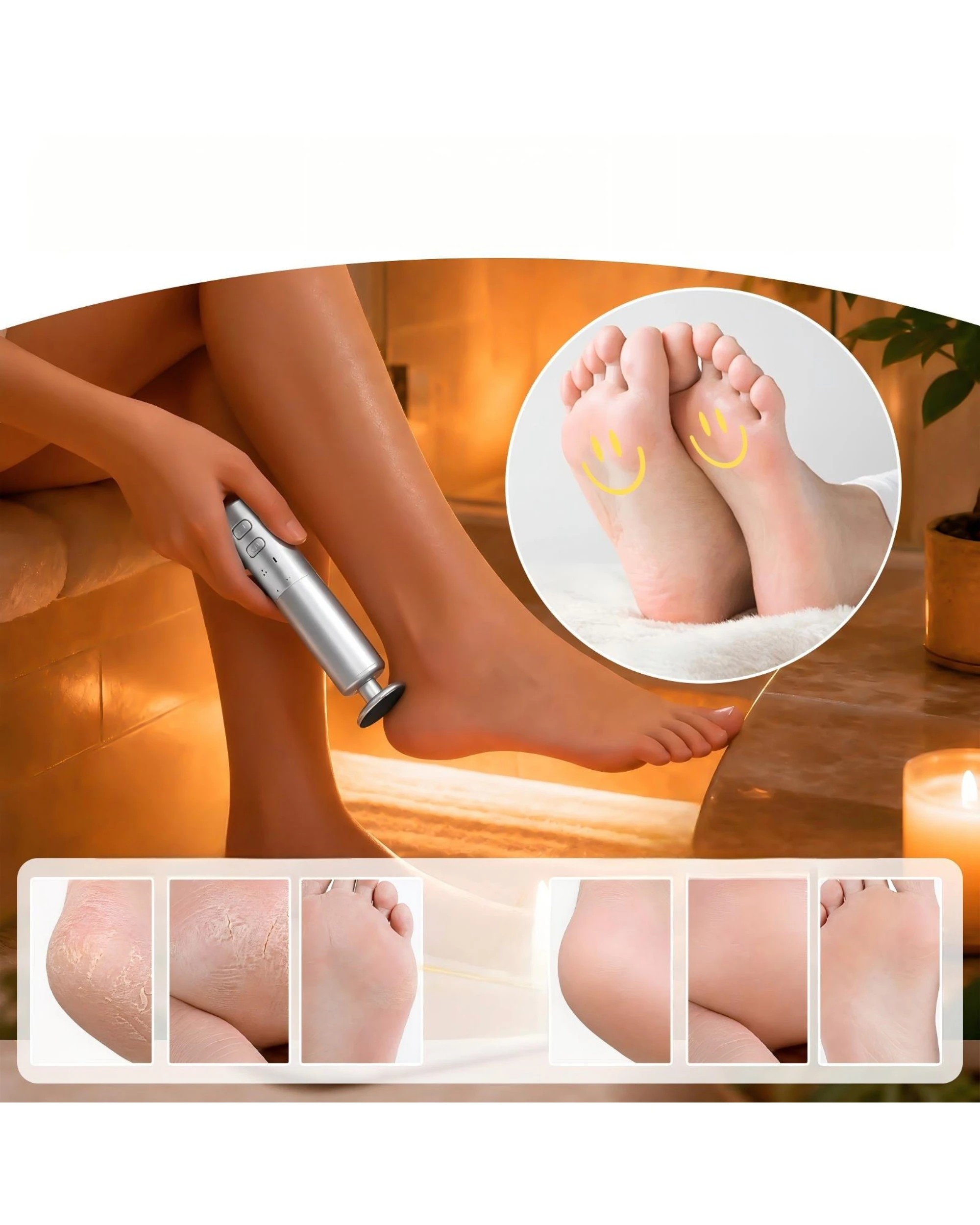 7 Advwin 2-IN-1 Foot Callus Remover with 70 Pcs Sandpaper - Silver, 7 of 7