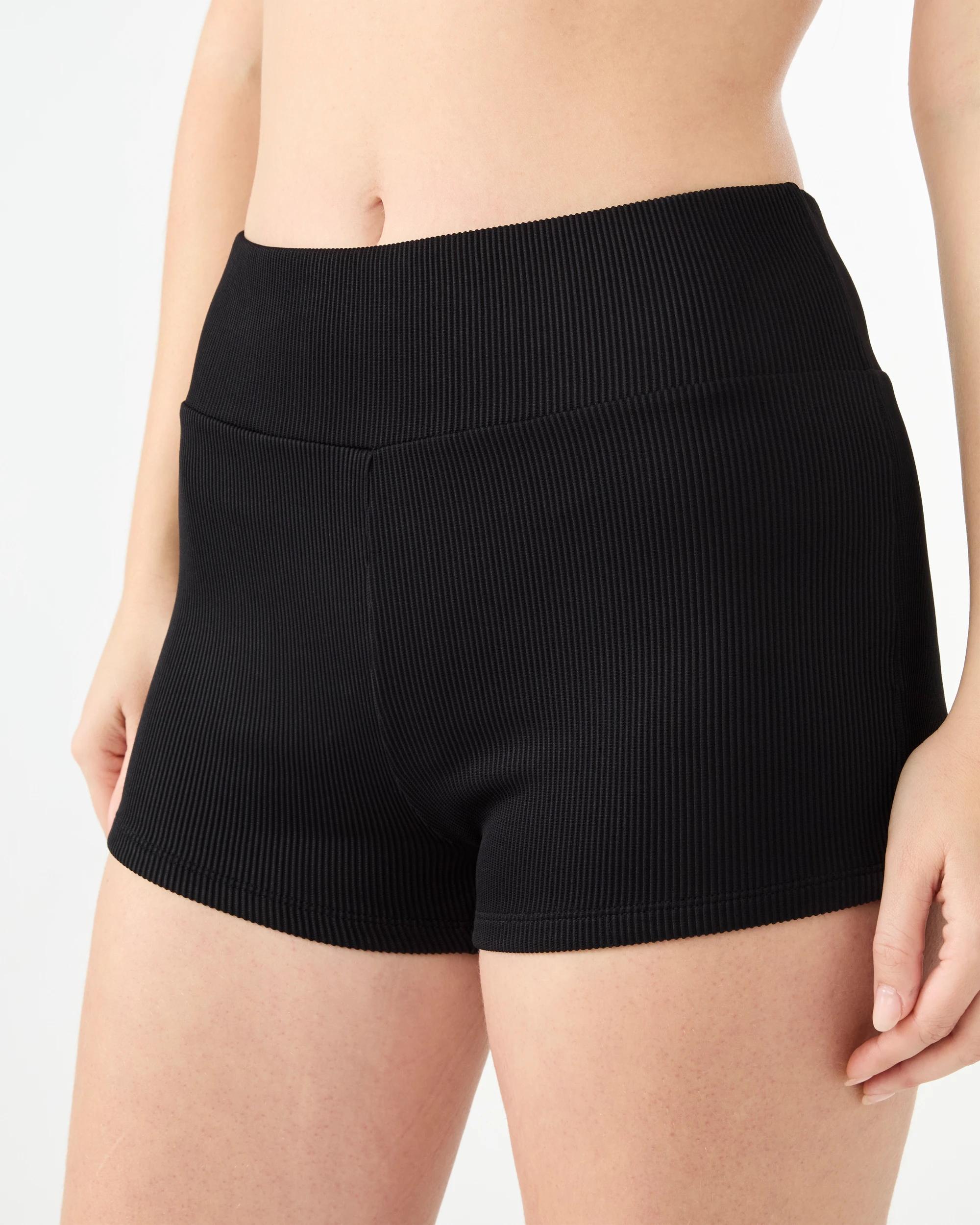 2 Ribbed Swim Bike Shorts Black, 2 of 5