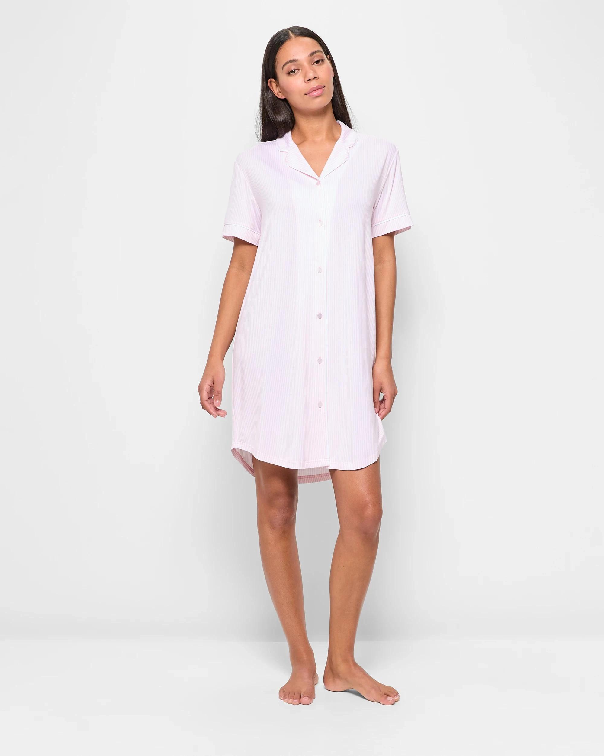 2 Target Woman Soft Comfort Bamboo Pyjama T-Shirt PINK, 2 of 6