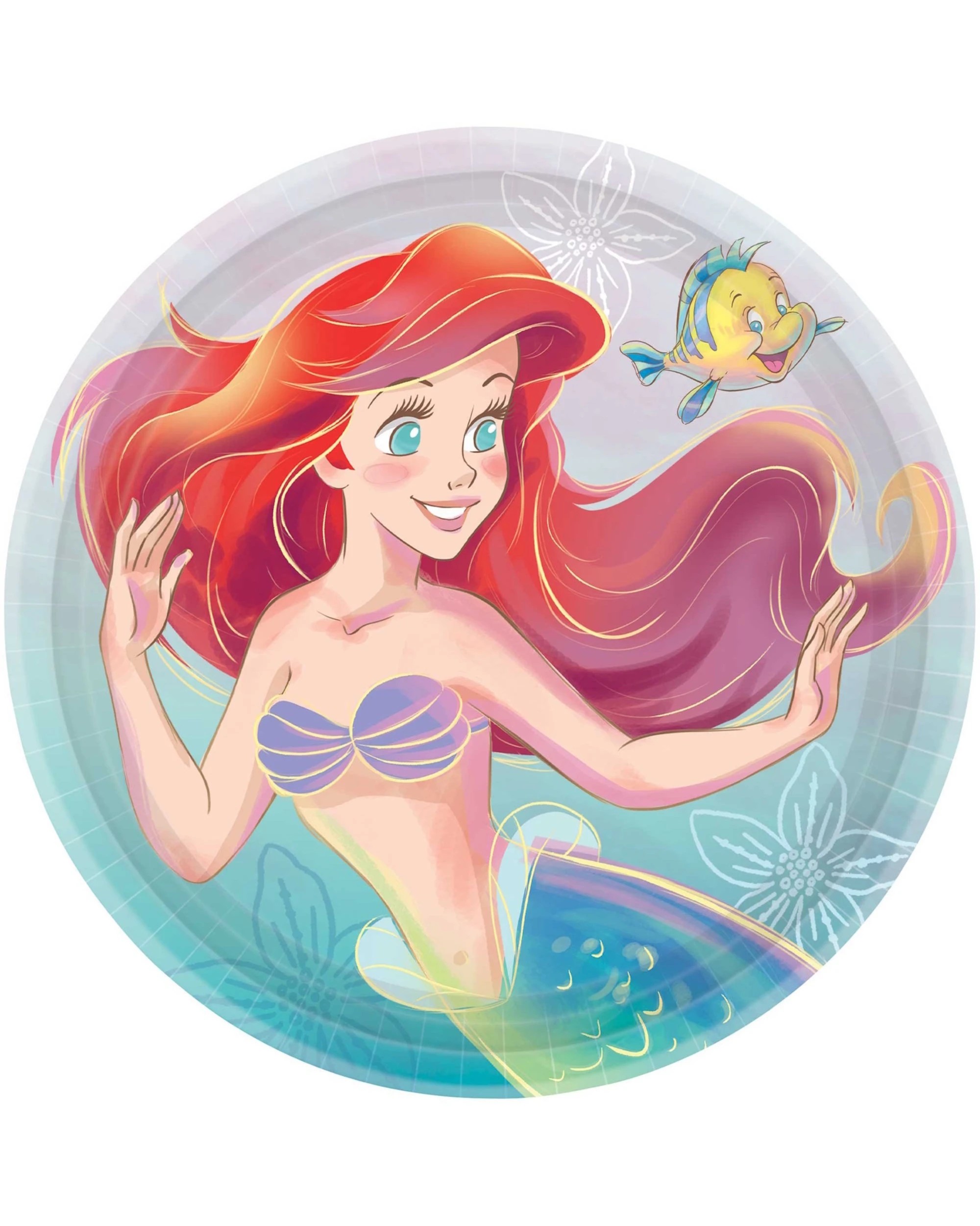 1 Disney The Little Mermaid Large Paper Plates Pack of 8, 1 of 1