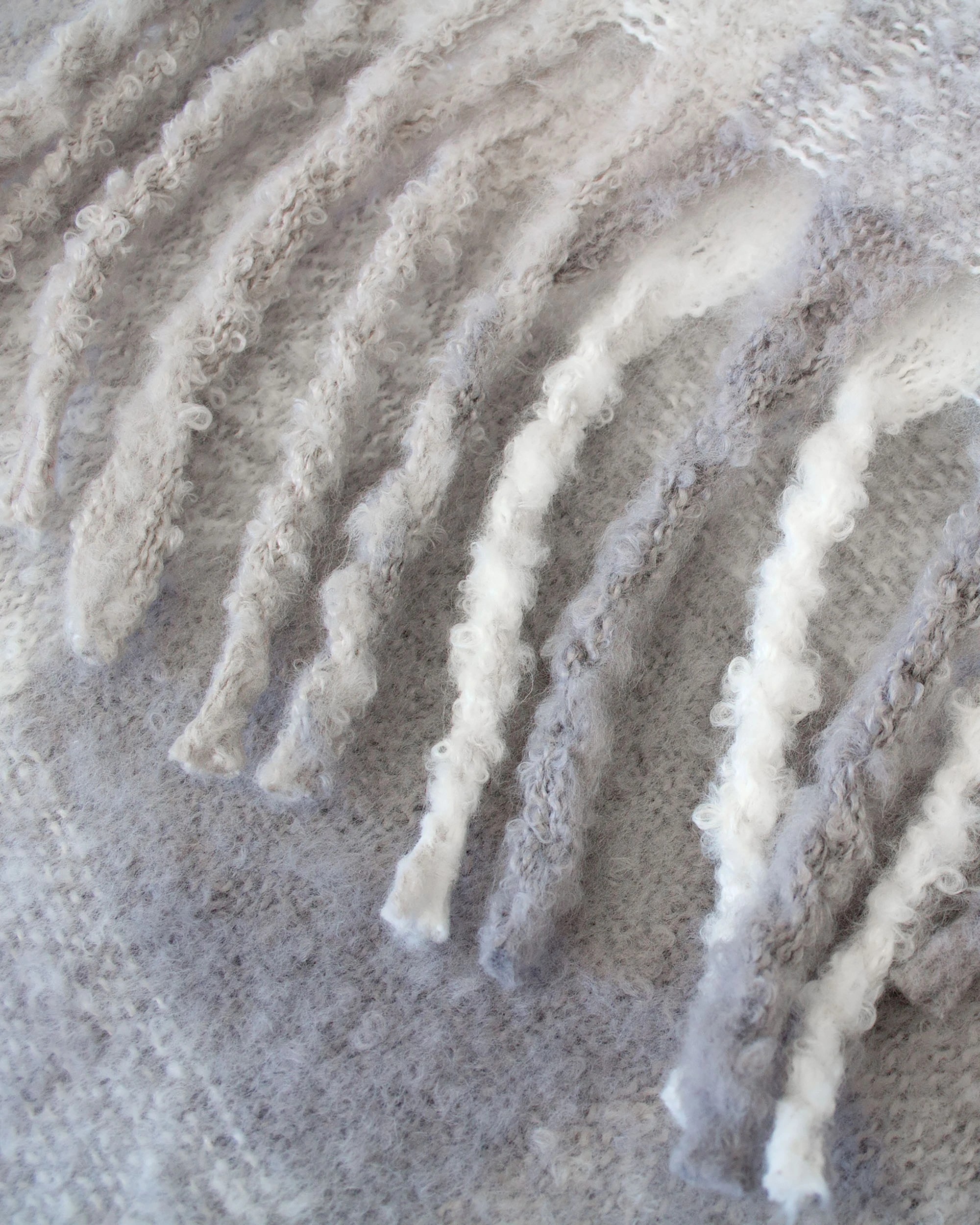 5 Bambury Cosmo Faux Mohair Cosy Throw Stone - Natural, 5 of 5