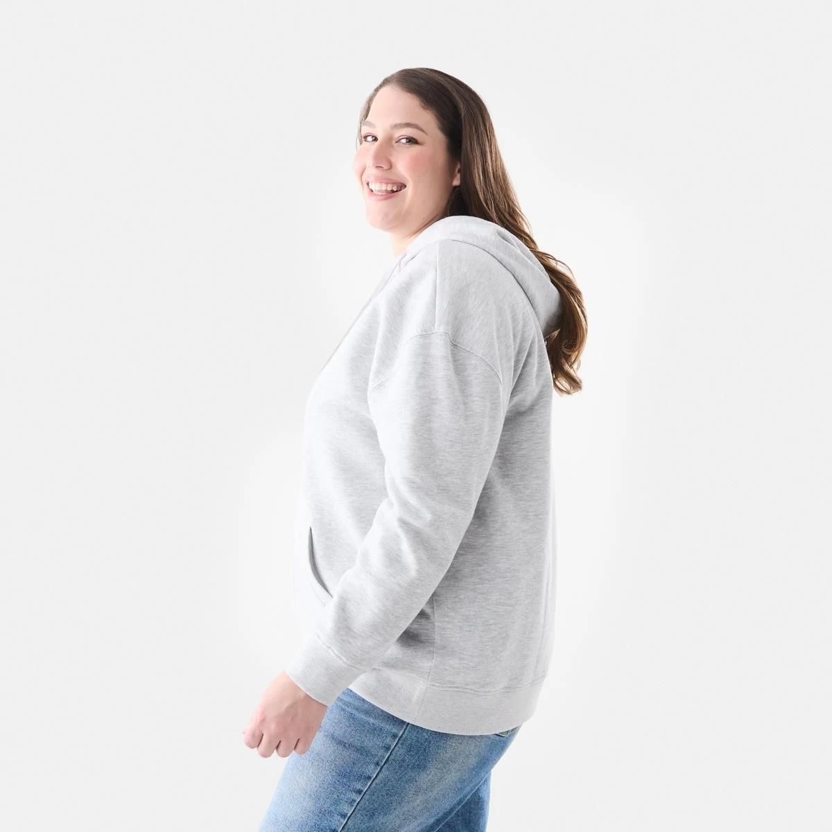 3 Curve Long Sleeve Zip Through Hoodie Slvr Marle, 3 of 6