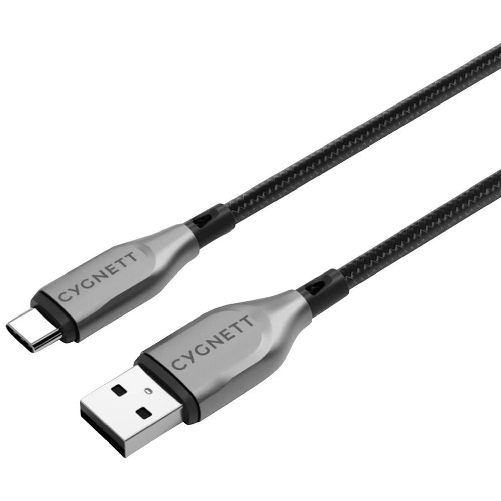 1 Cygnett Armoured USB-C to USB-A Cable 50cm Black, 1 of 3