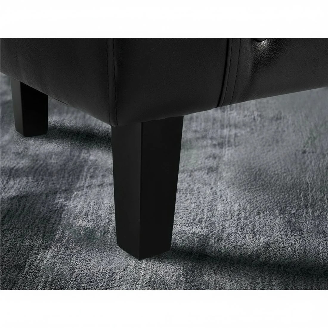6 Artiss Armchair Set with Ottoman - Black, 6 of 7