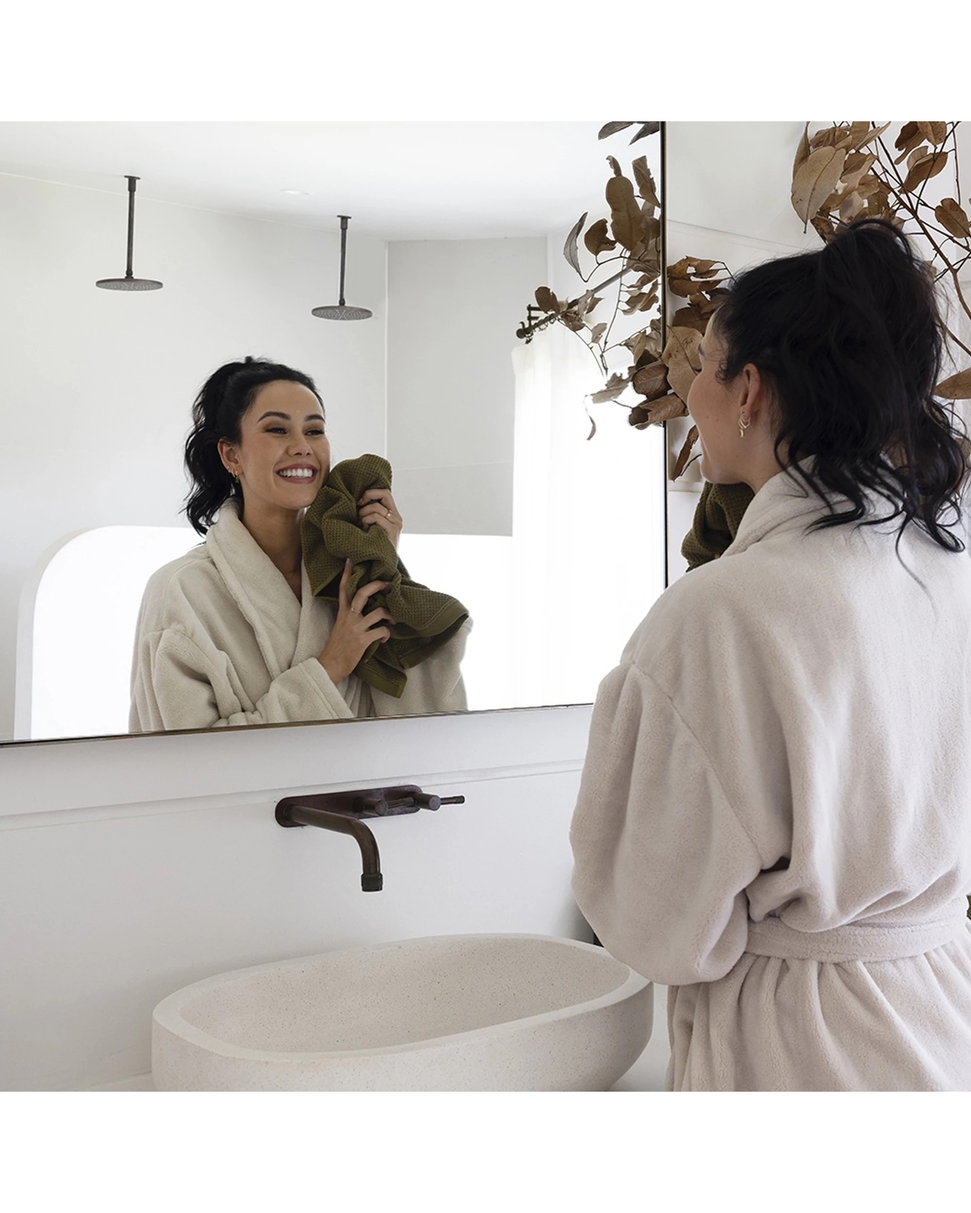 5 Bambury Angove 600gsm Soft Absorbent Cotton Hand Towel 8PK 40x70cm - Green, 5 of 5