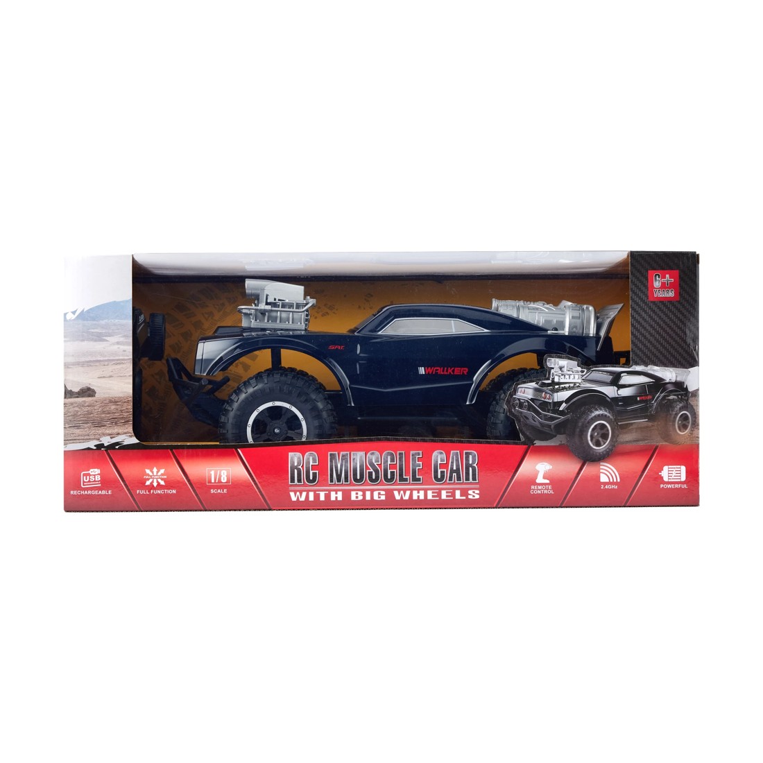 8 2.4GHz 1/8 Scale RC Muscle Car with Big Wheels, 8 of 9