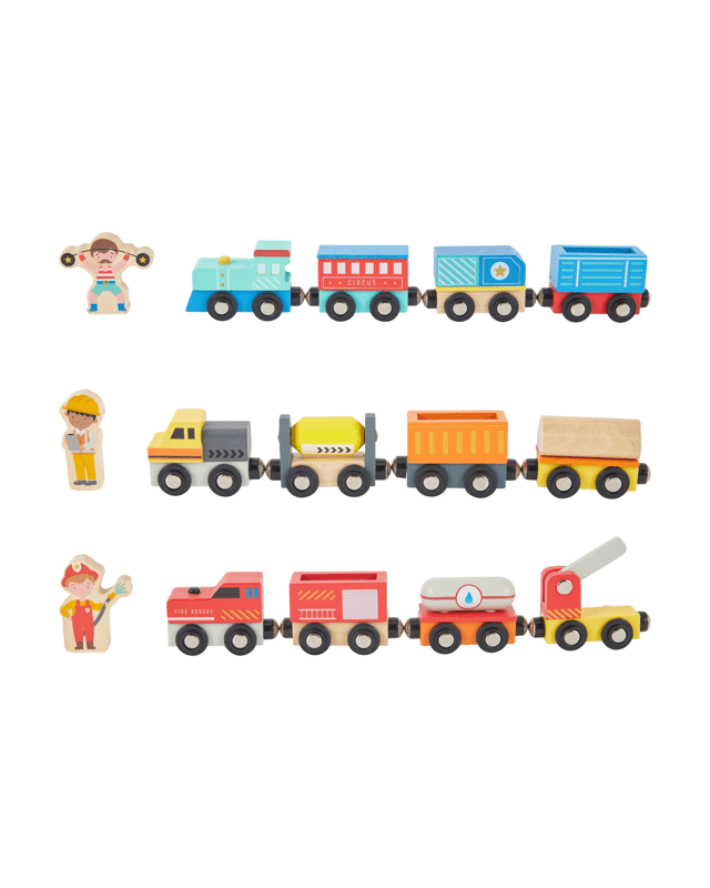 Wooden Train and Carriage Set - Asso
