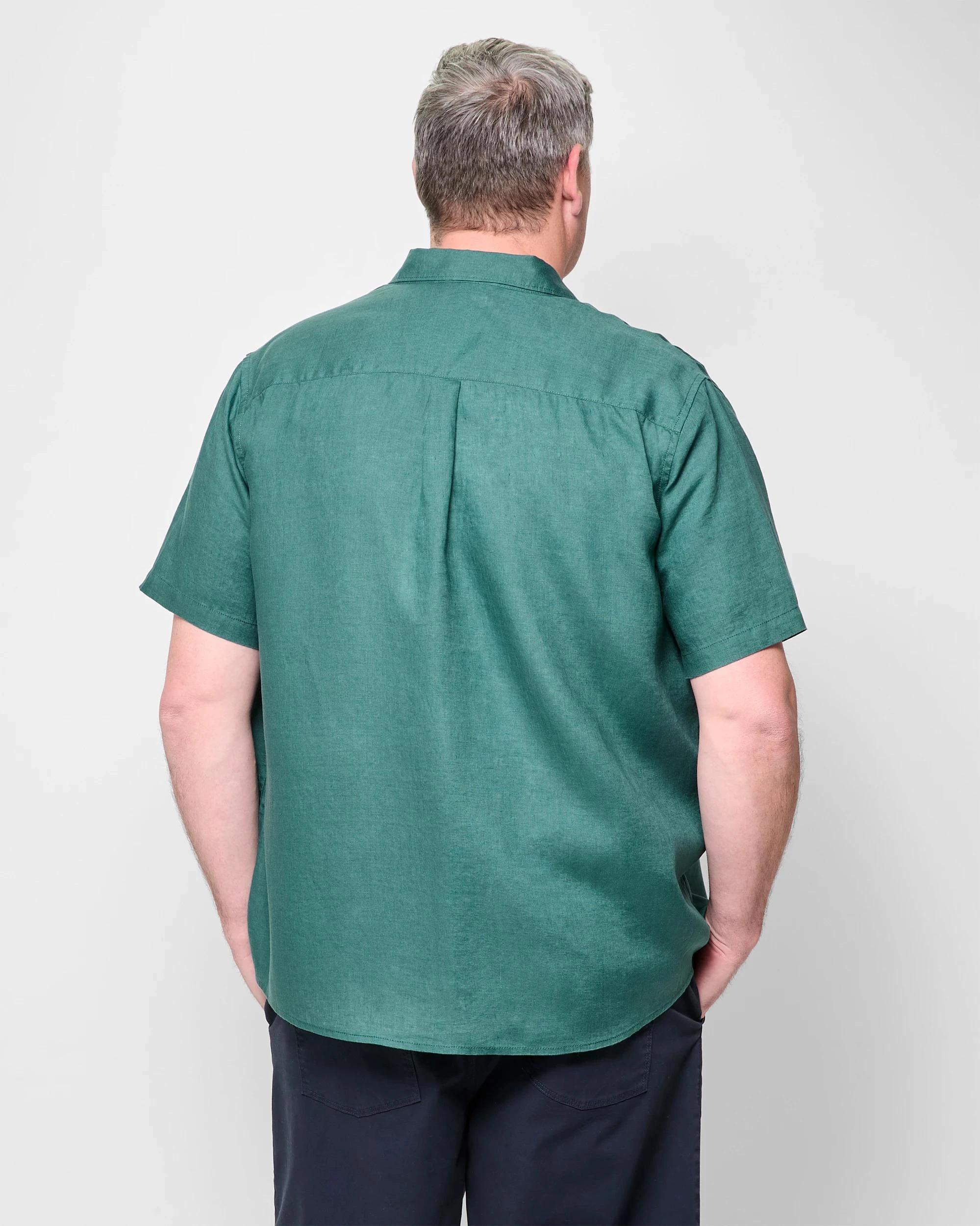 4 Target Plus Size European Linen Shirt TEAL, 4 of 5