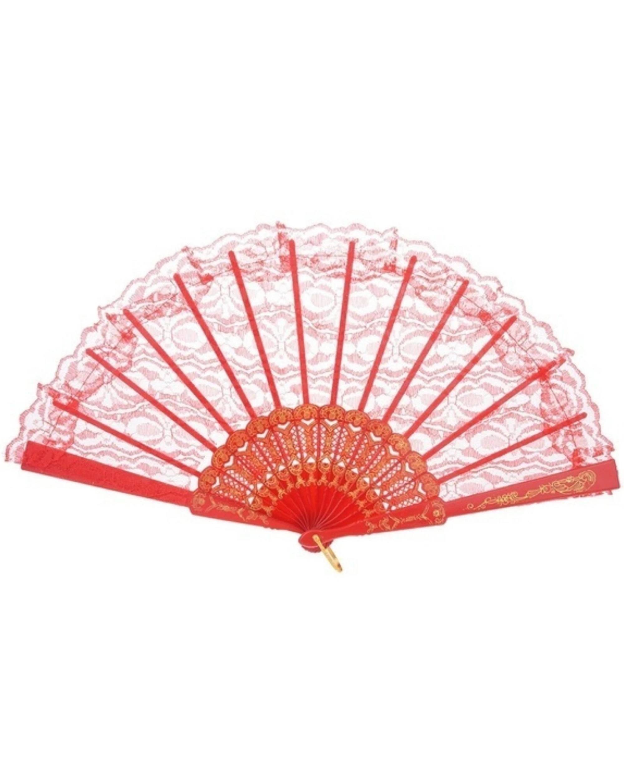 2 BR Costumes Hand Folding Lace Fan for Weddings and Parties, 2 of 3
