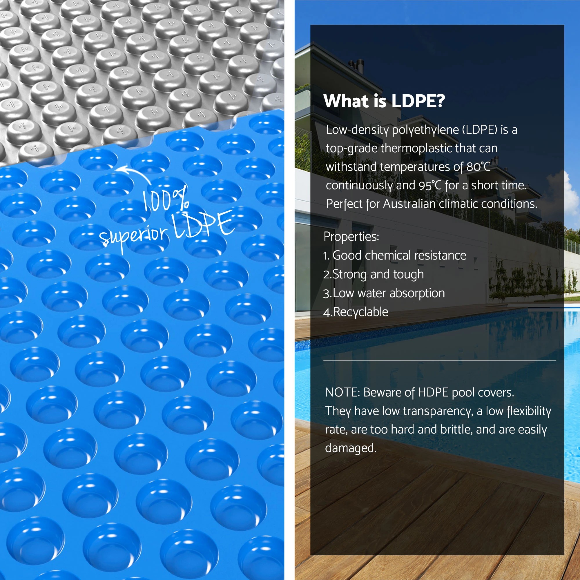 7 Aqua Buddy Pool Cover 600 Micron 9.5x5m w/ Roller 5.55m Swimming Pools Solar Blanket - Multi, 7 of 7