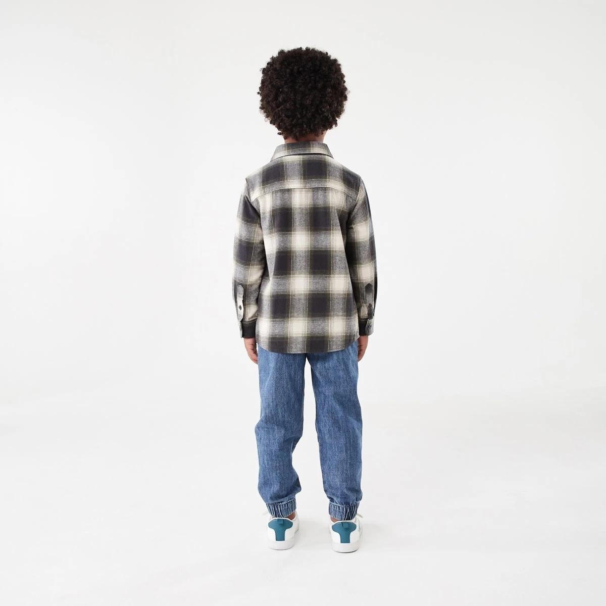 7 Yarn Dyed Flannel Shirt Grn Check, 7 of 9