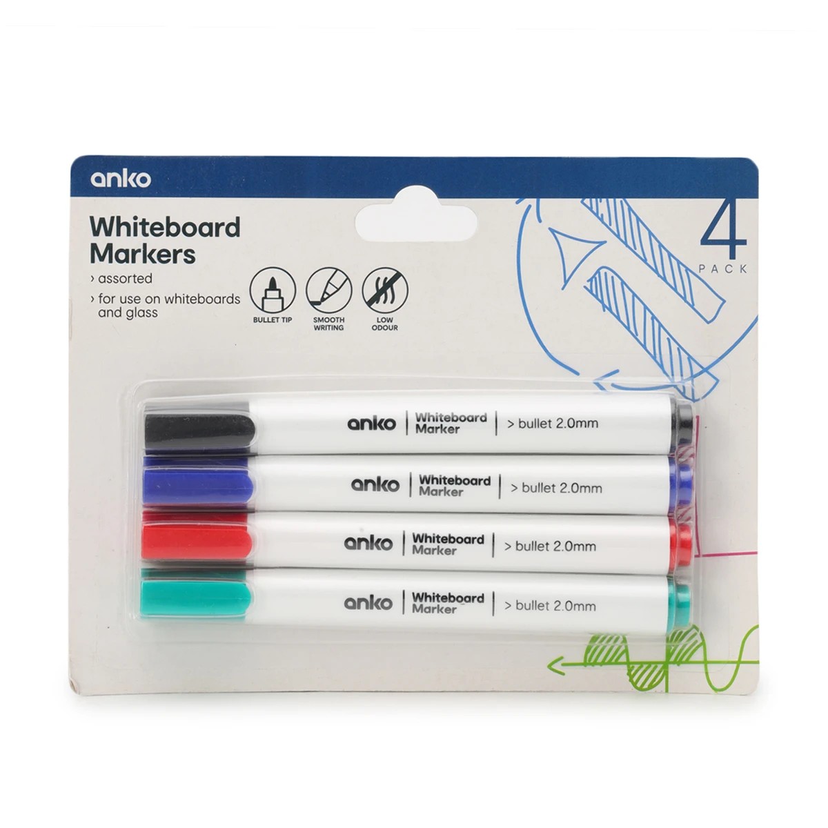 1 4 Pack Whiteboard Markers, 1 of 5