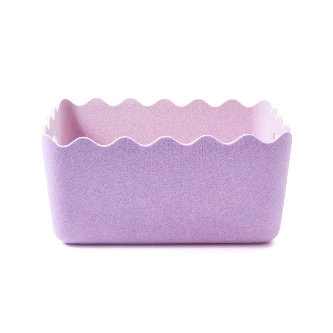 3 Two Tone Flat Felt Basket - Lilac, 3 of 8