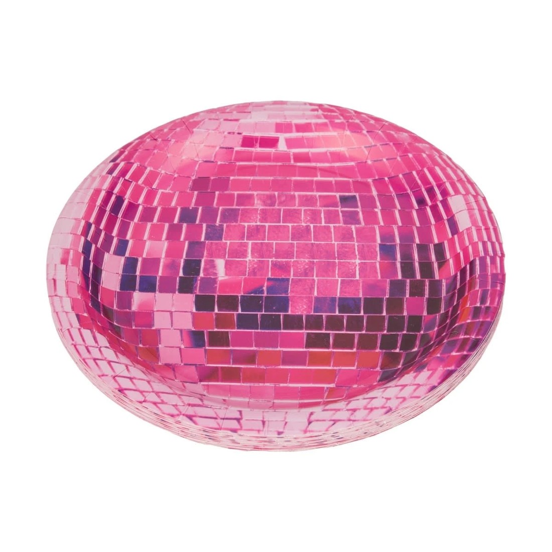 2 16 Piece Pink Disco Ball Paper Plates, 2 of 5