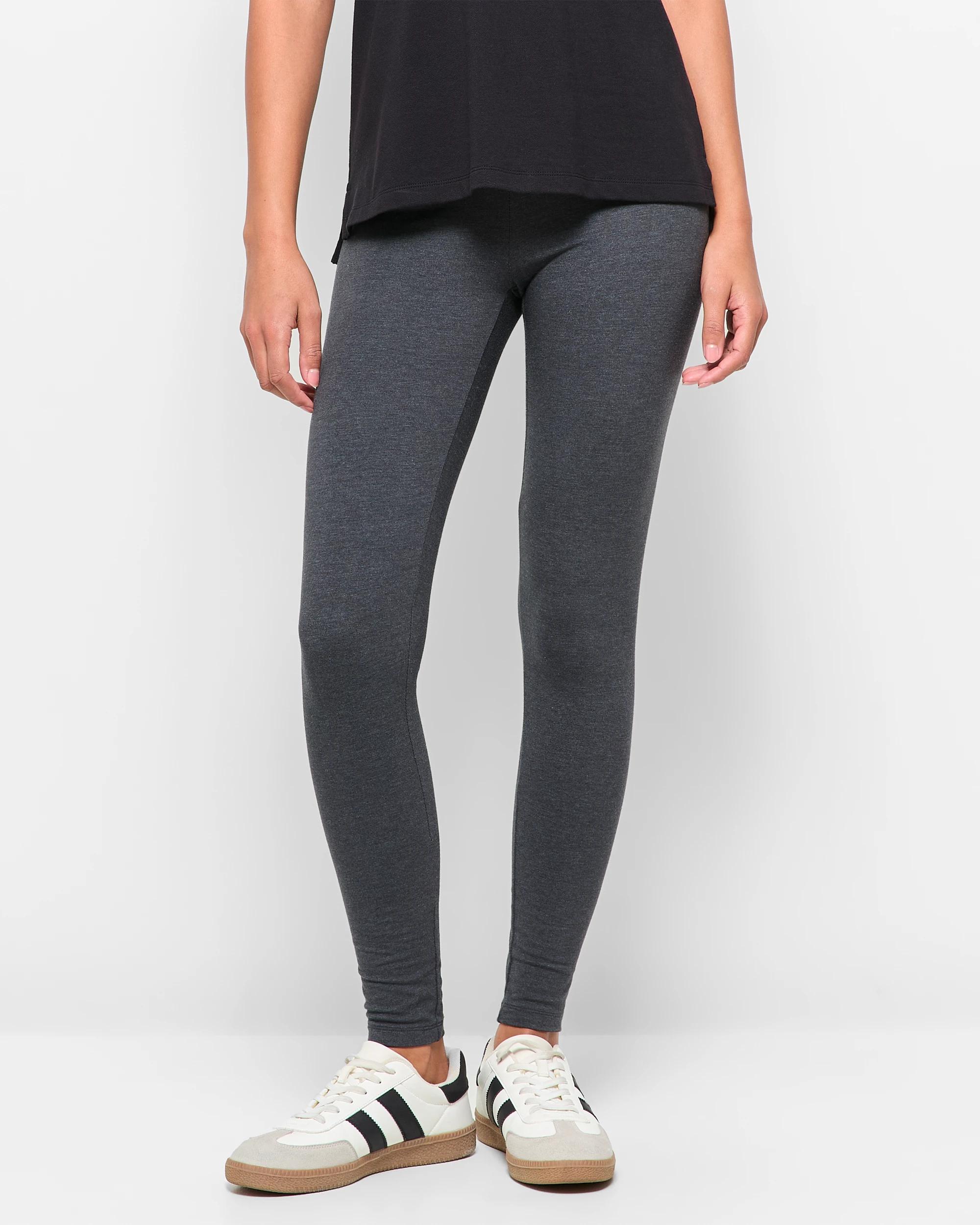 2 Target Australian Cotton Full Length Leggings CHARCOAL MARLE, 2 of 5
