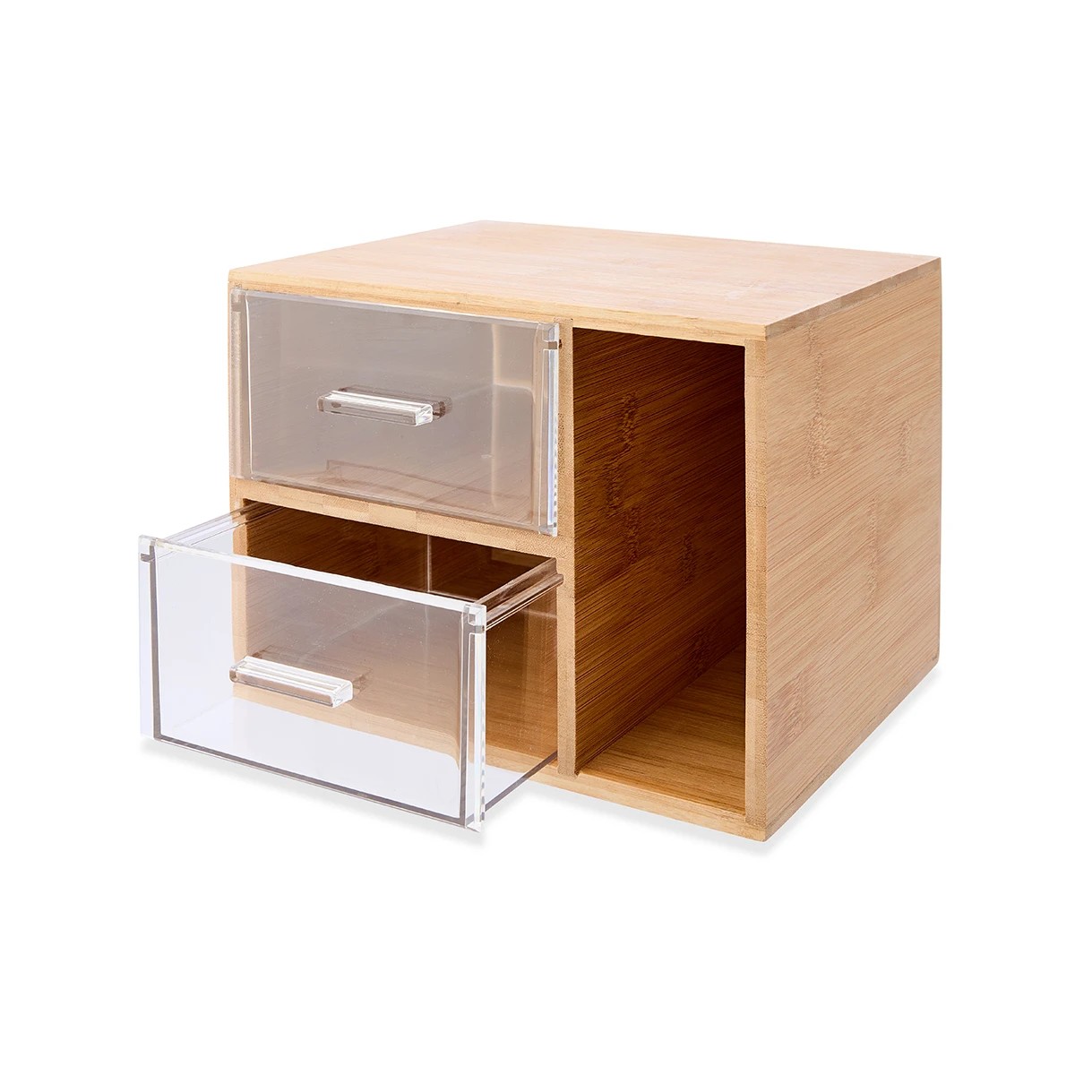 4 Bamboo and Plastic Square 2 Drawers, 4 of 8