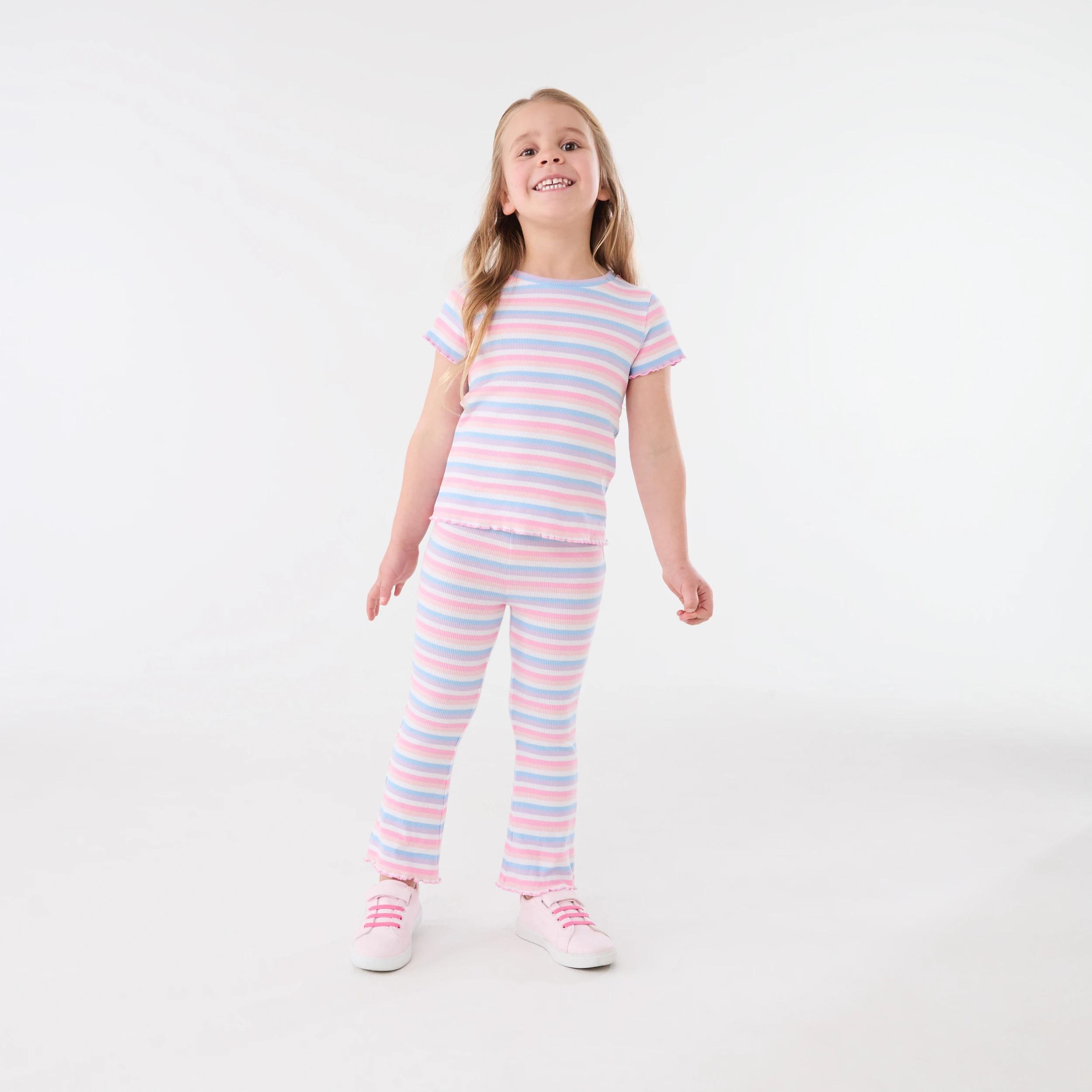 5 Rib Flare Leggings VIVID STRIPE MULTI, 5 of 6