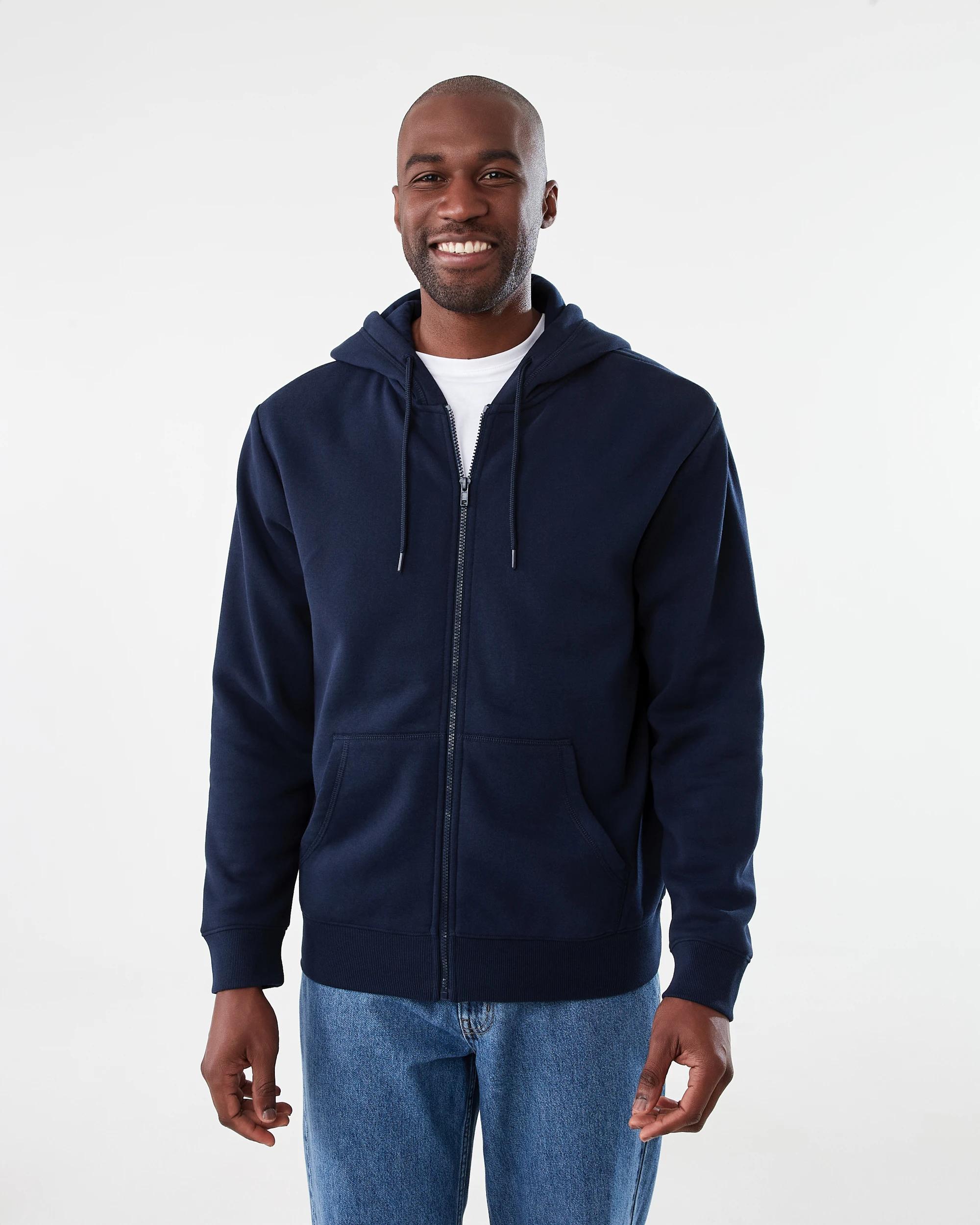 2 Zip Through Hoodie Nvy Sphire, 2 of 8