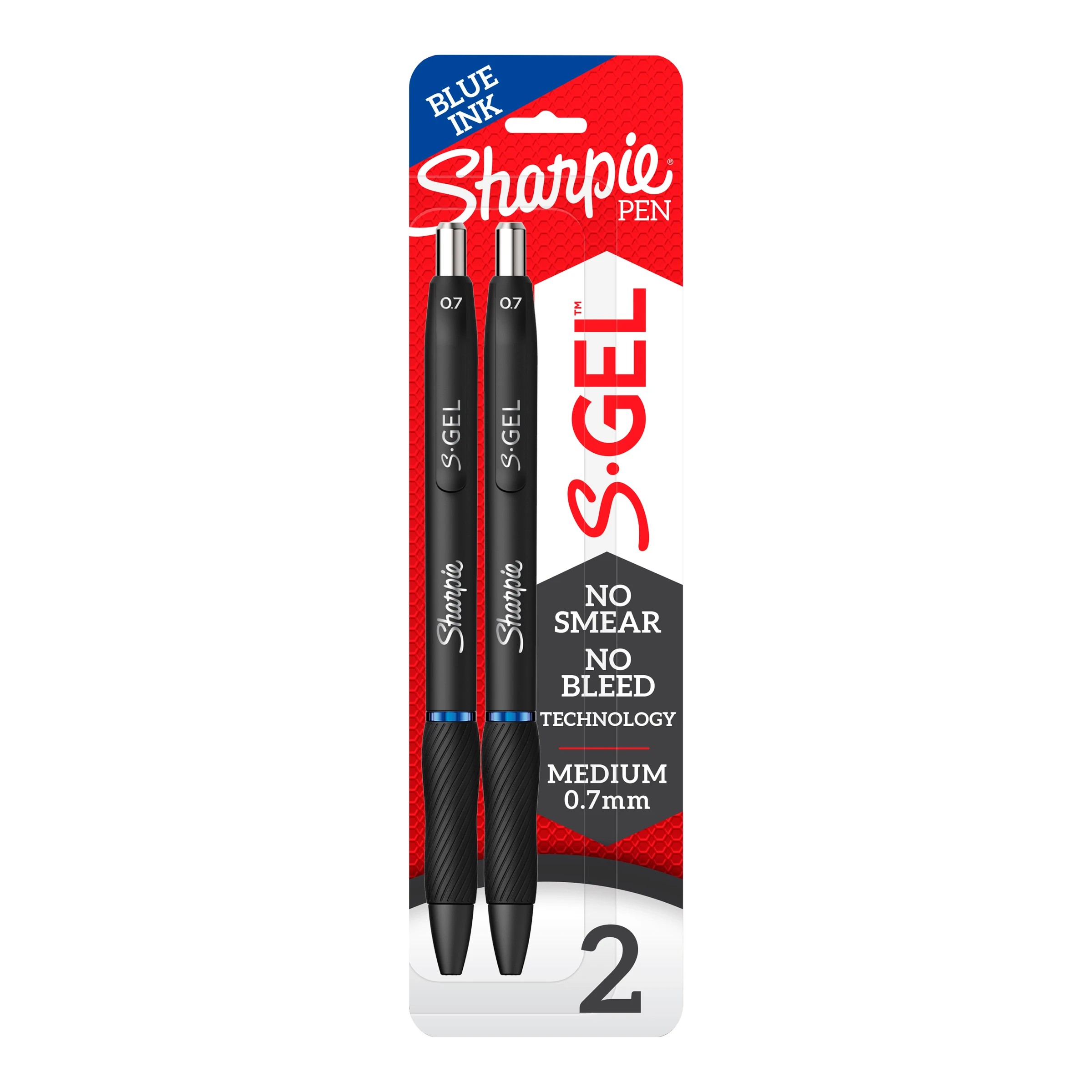 1 2 Pack Sharpie Retractable 0.7mm Gel Pen - Blue, 1 of 10