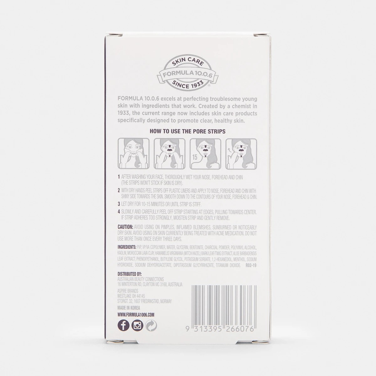 4 Formula 10.0.6 Bye Bye Blackheads Chin, Forehead and Nose Pore Strips - Charcoal & Witch Hazel, 4 of 4