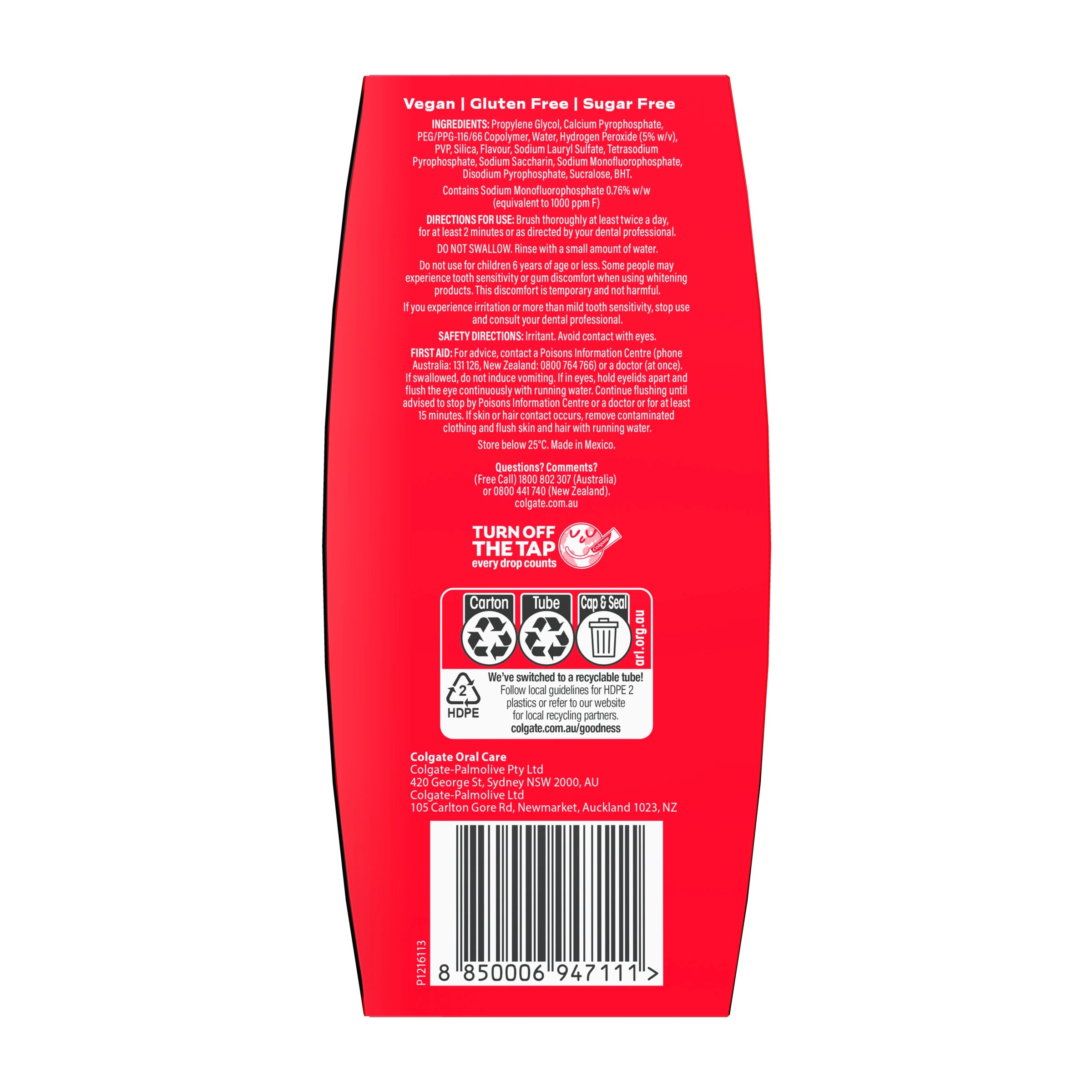10 Colgate Optic White Pro Series Enamel Safe Toothpaste 80g, 10 of 10