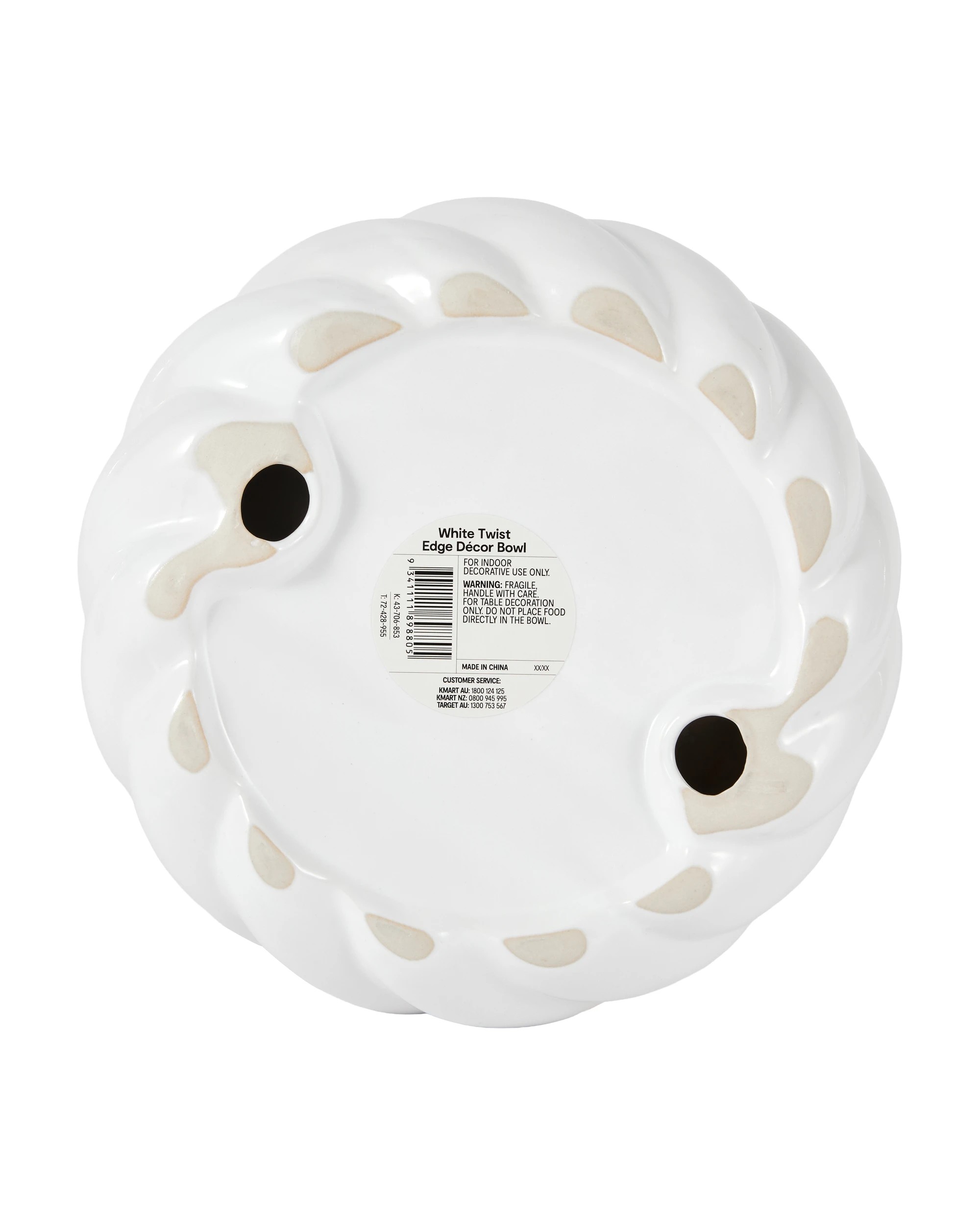 5 White Twist Edge Decor Bowl, 5 of 5