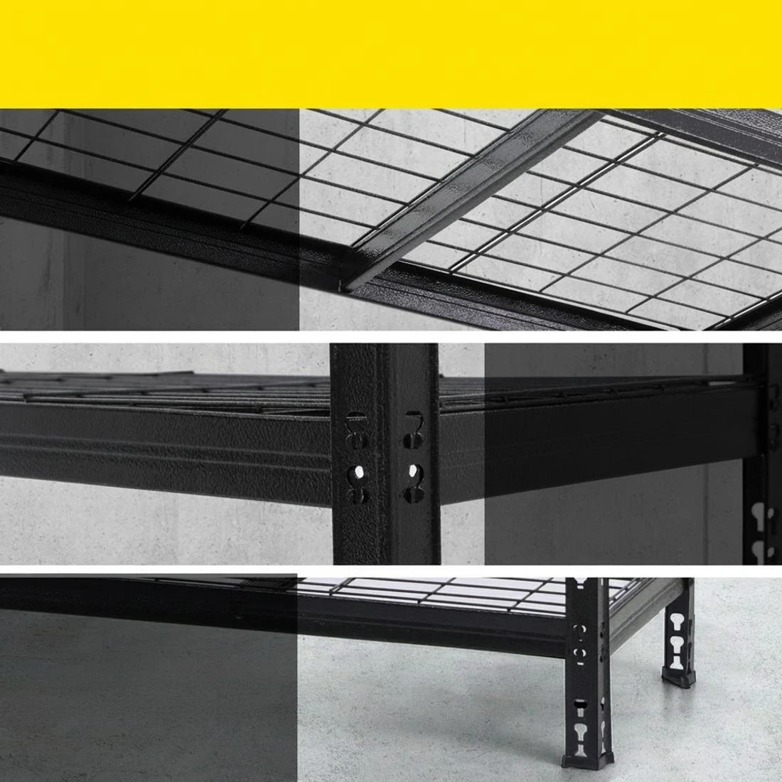 6 1.8MX2.4M Giantz Garage Shelving Warehouse Rack - Black, 6 of 6