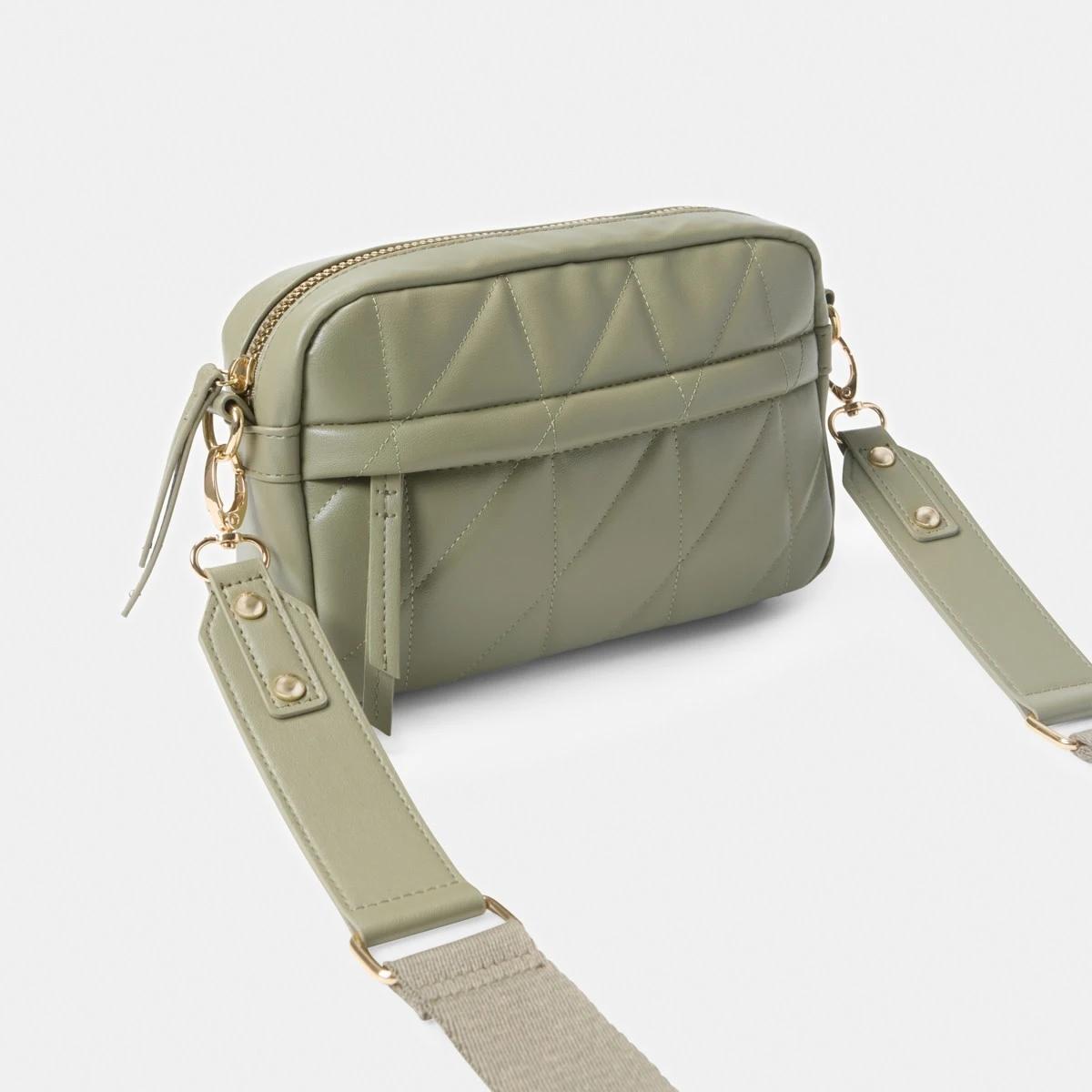 2 Quilted Crossbody Bag SOFT OLIVE, 2 of 5