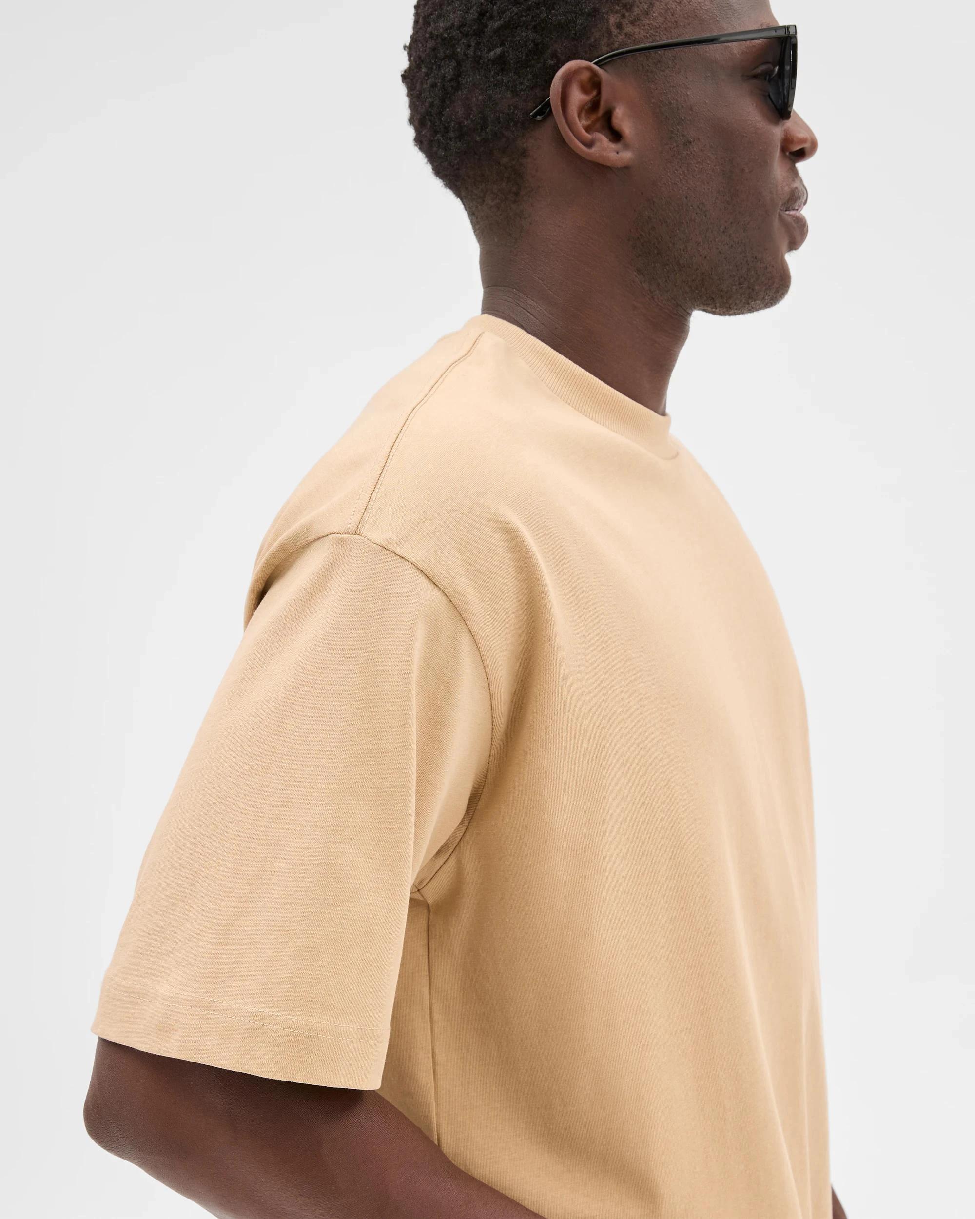 6 Commons Australian Cotton Oversized Heavy Core T-Shirt STONE, 6 of 9