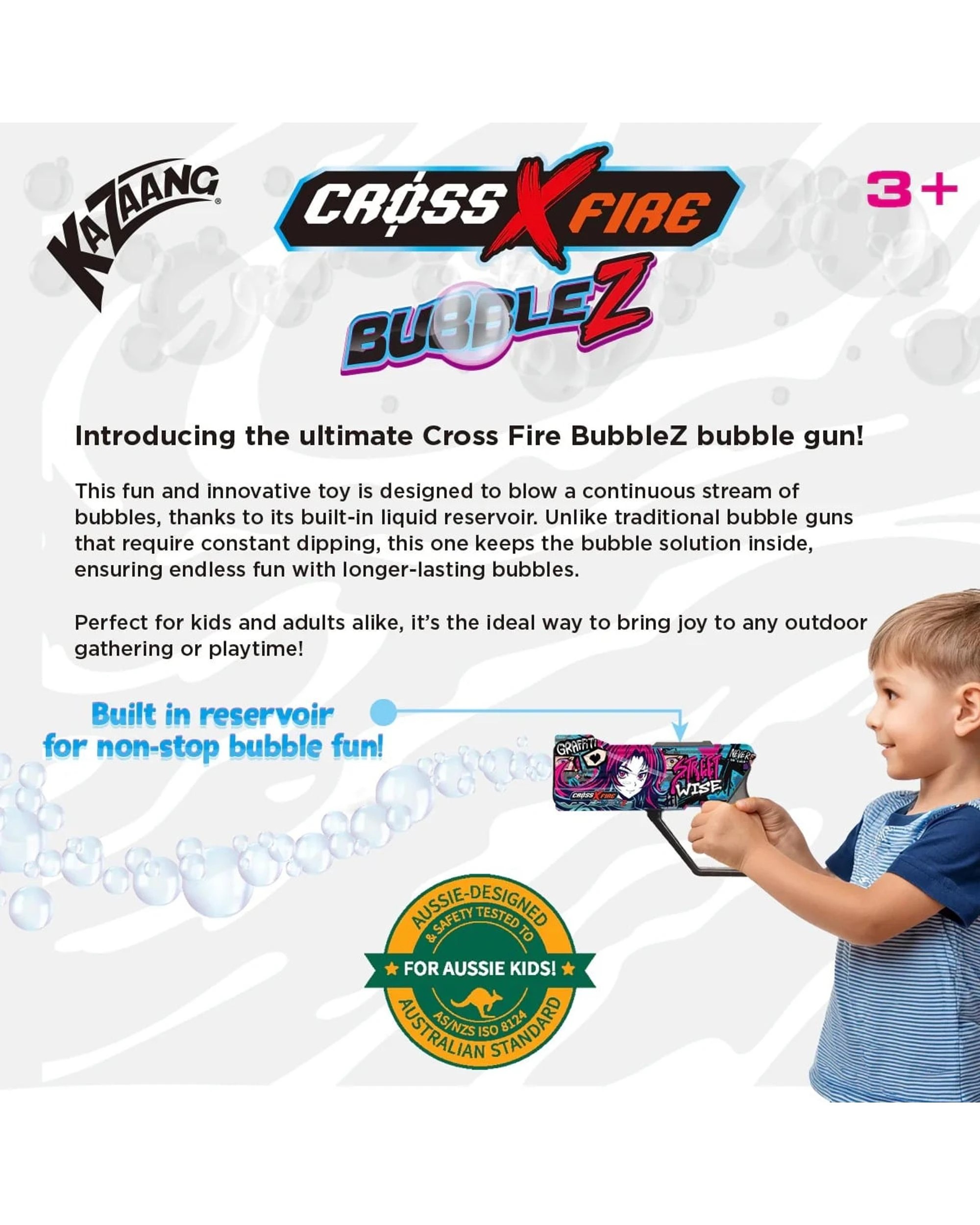 3 CrossXFire Bubblez Streetwise Bubble Gun, 3 of 5