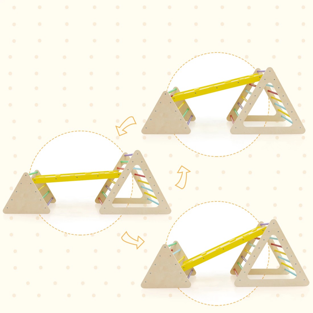 5 Costway Climb Playset Kids Climbing Frame Arch Ladder Set, 5 of 6