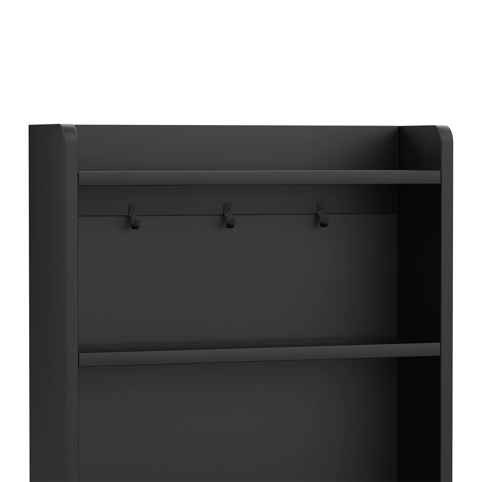 5 Advwin Set of 2 Tall Bedside Table with Charging Station LED Lights 3 Drawers - Black, 5 of 9