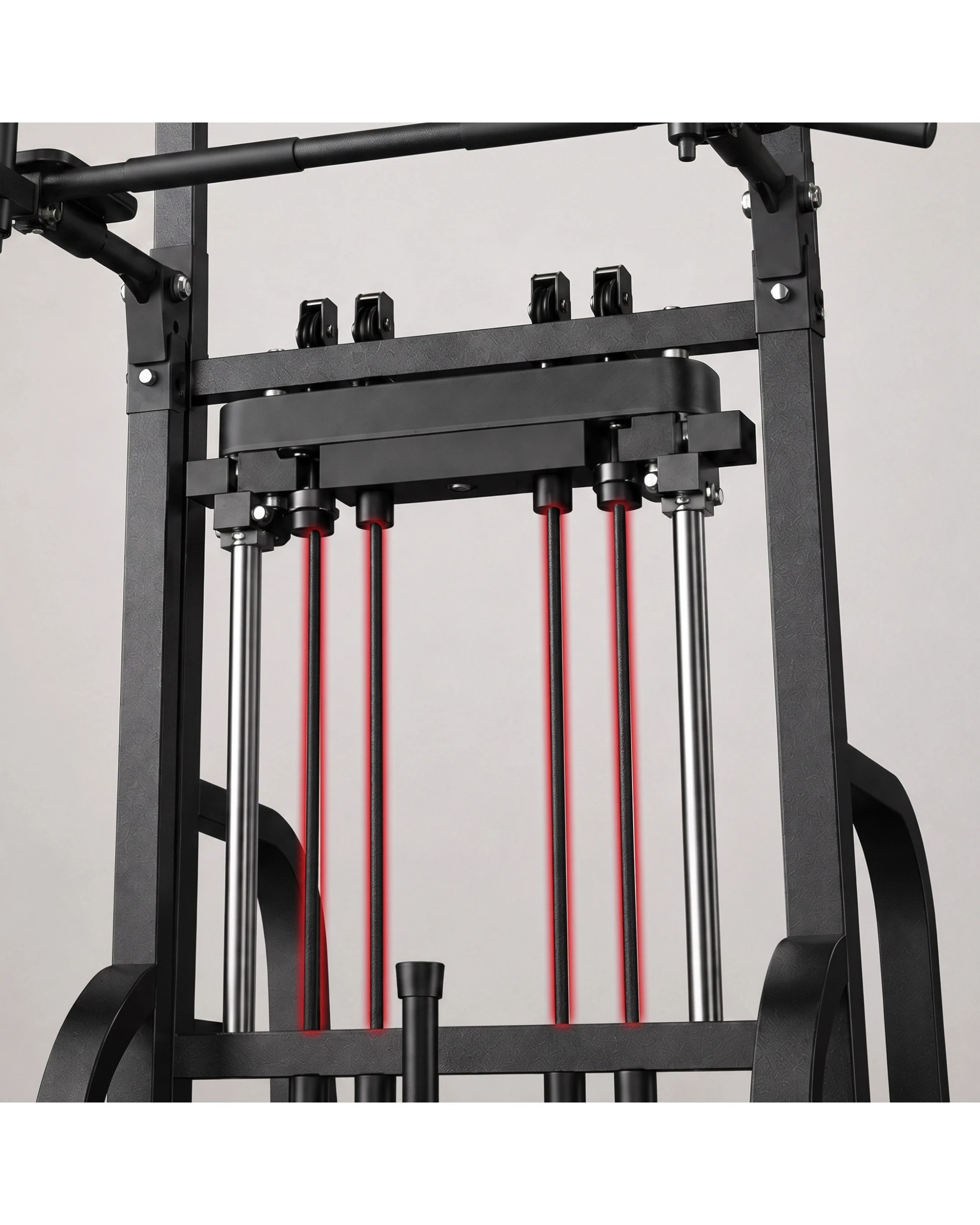4 Powertrain Pull-Up and Dip Power Tower - Multifunction Strength Training Station - Black, 4 of 9