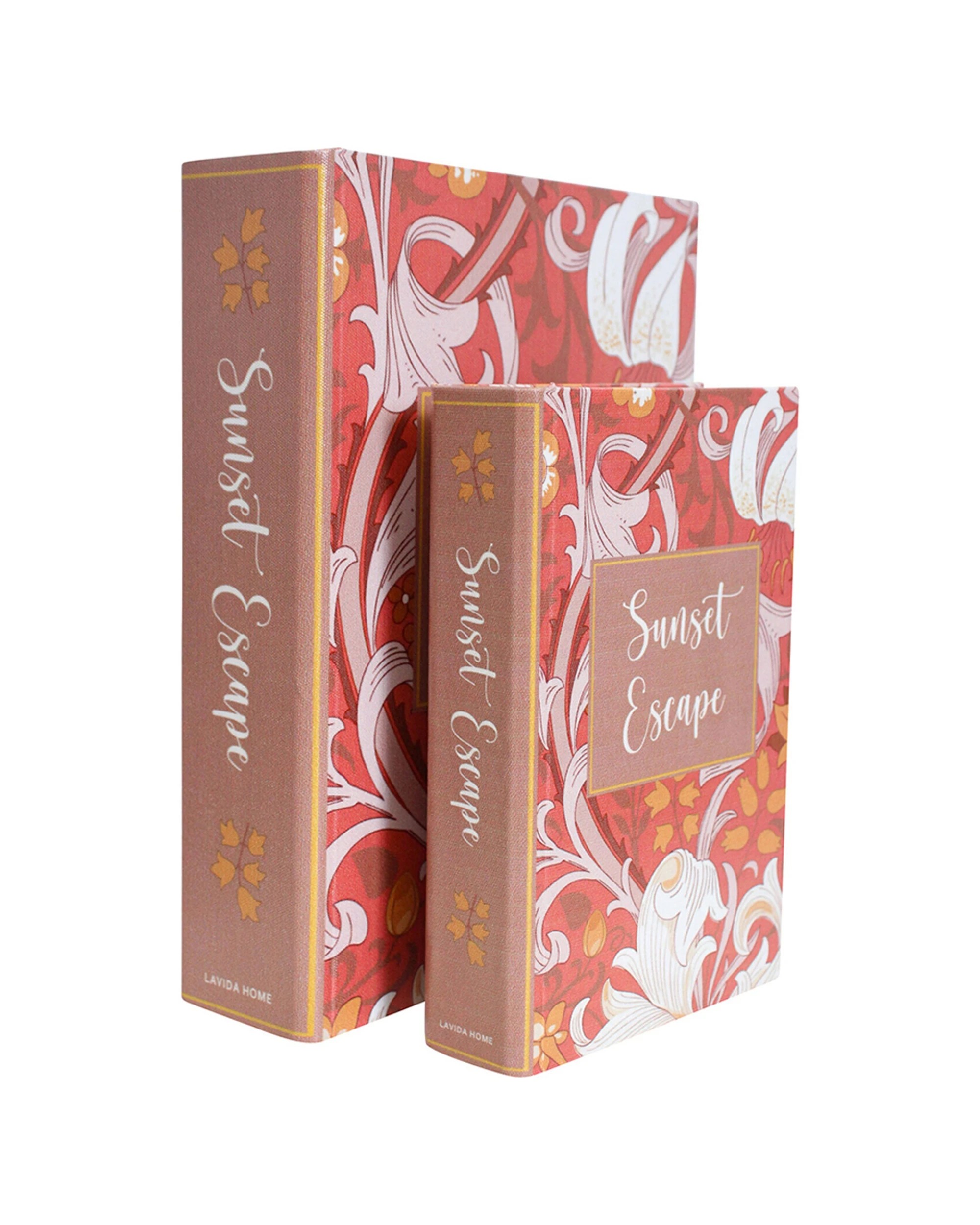 1 LVD 2Pc Decorative MDF Book Box Set Sunset Escape Storage 24x18x6-18x12x4cm
 - multi, 1 of 3