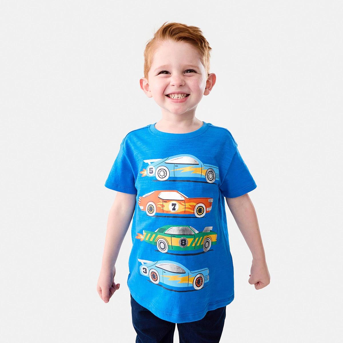 1 Foil Print T-shirt Frn Car, 1 of 8