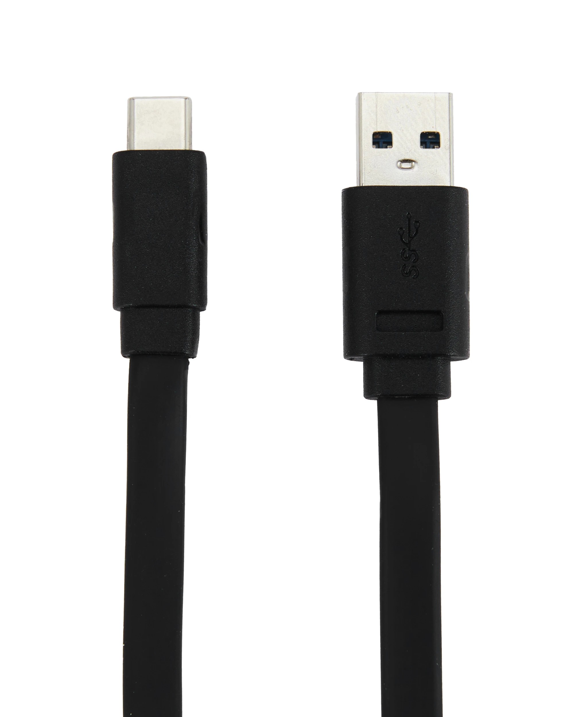 3 USB-A to USB-C Short Noodle Black Cable - 30cm, 3 of 6