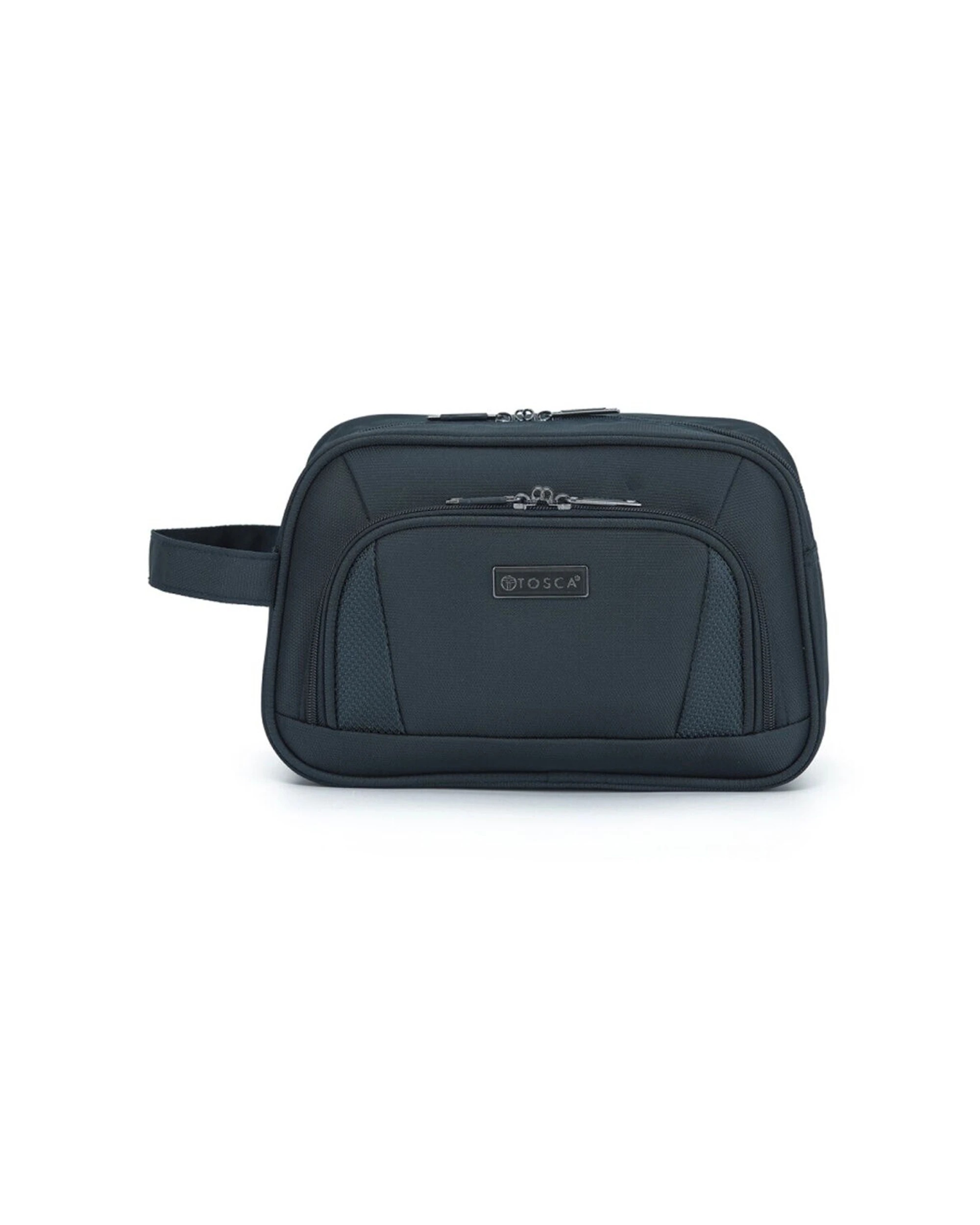 2 Tosca Oakmont Wetpack Travel Toiletry Pouch Bag Large Main Compartment Navy - Blue, 2 of 3
