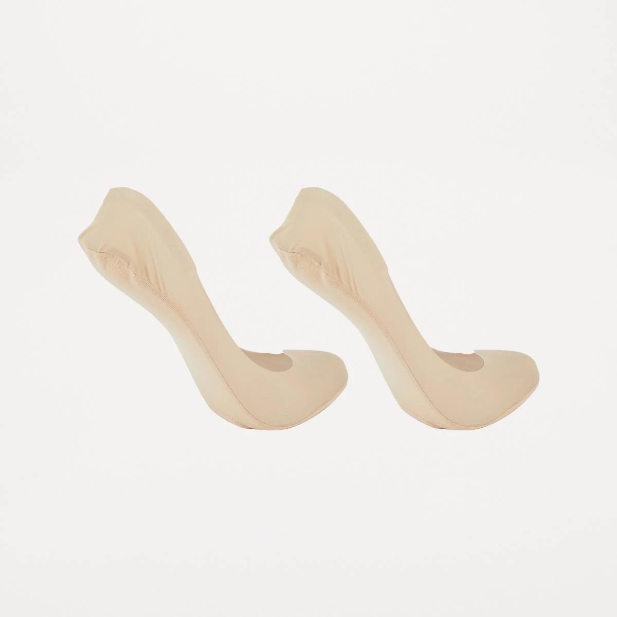 2 2 Pack Cushioned No Show Footlets NATURAL FOOTLET, 2 of 3