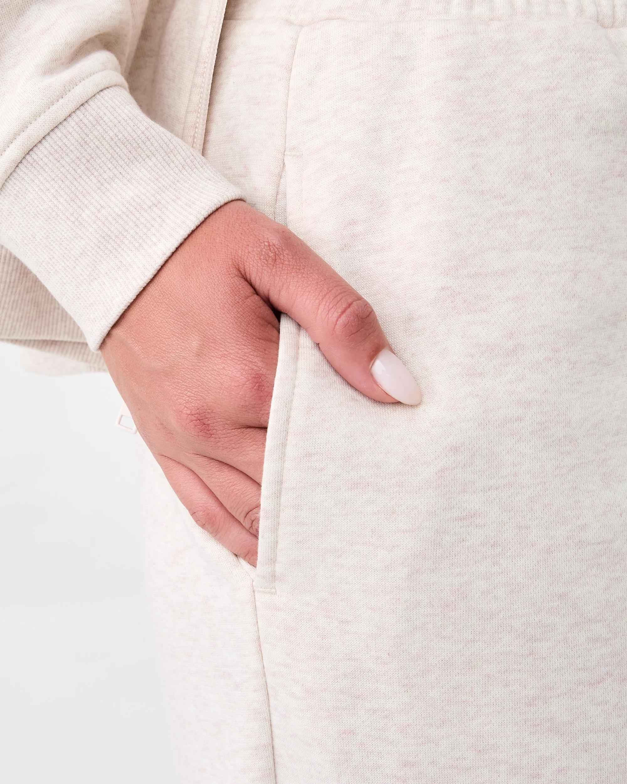 5 Active Womens Essential Cuff Trackpants Oatmeal, 5 of 6