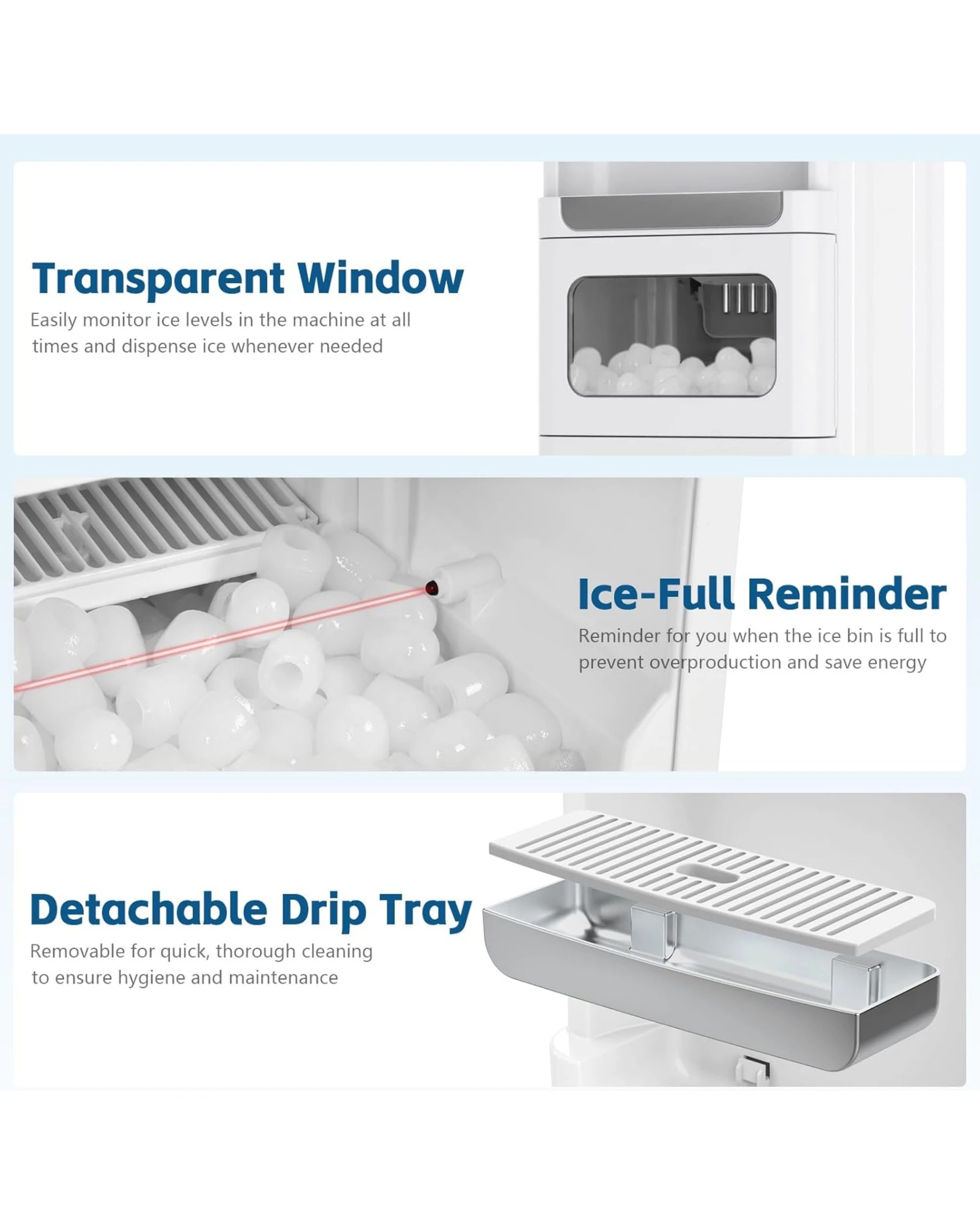 6 Advwin 3-in-1 Cold/hot Water Dispenser With Built-in Ice Maker 15kg, 6 of 9