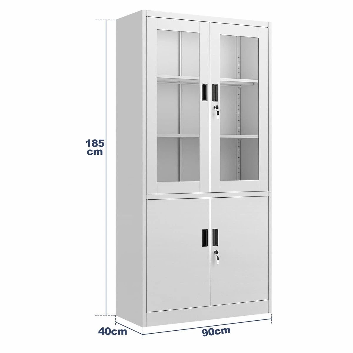4 Ausway Steel Filing Cabinet Locker Office File Storage Shelves, 4 of 6