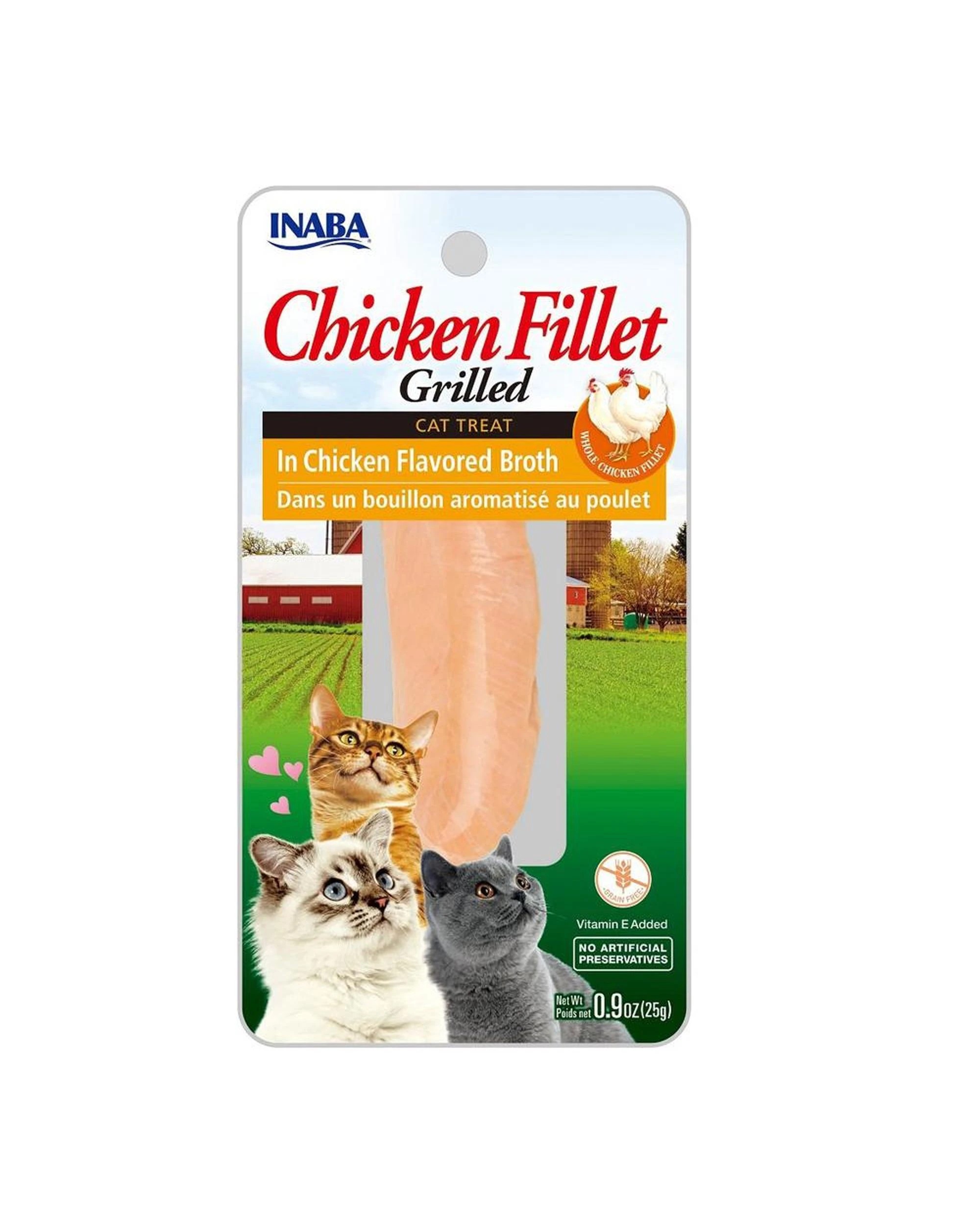 1 Inaba Chicken Fillet Grilled Cat Treat in Chicken Flavored Broth 6 x 25g, 1 of 2
