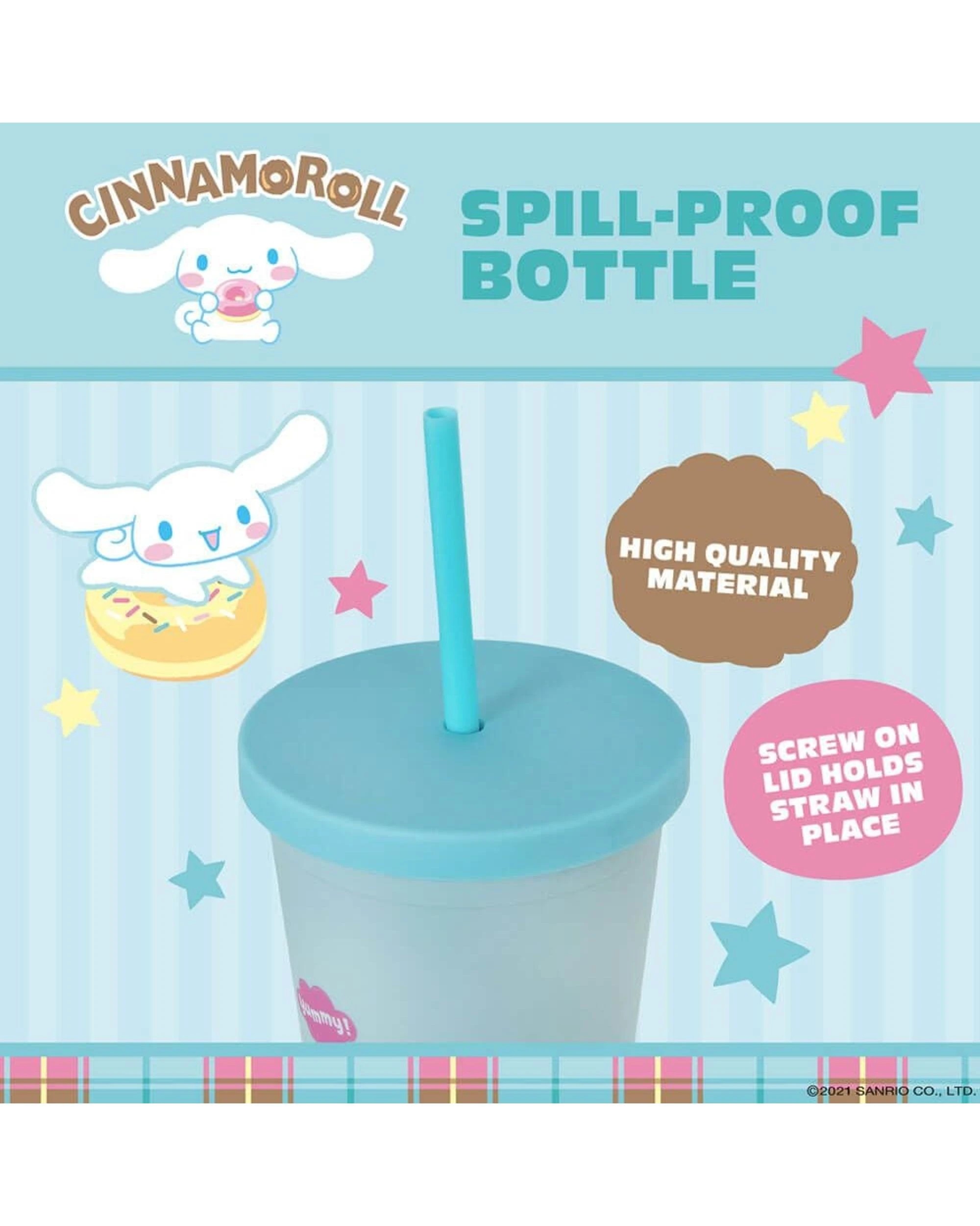 3 Sanrio Hello Kitty and Friends Cinnamoroll Cup with Straw - Blue, 3 of 4
