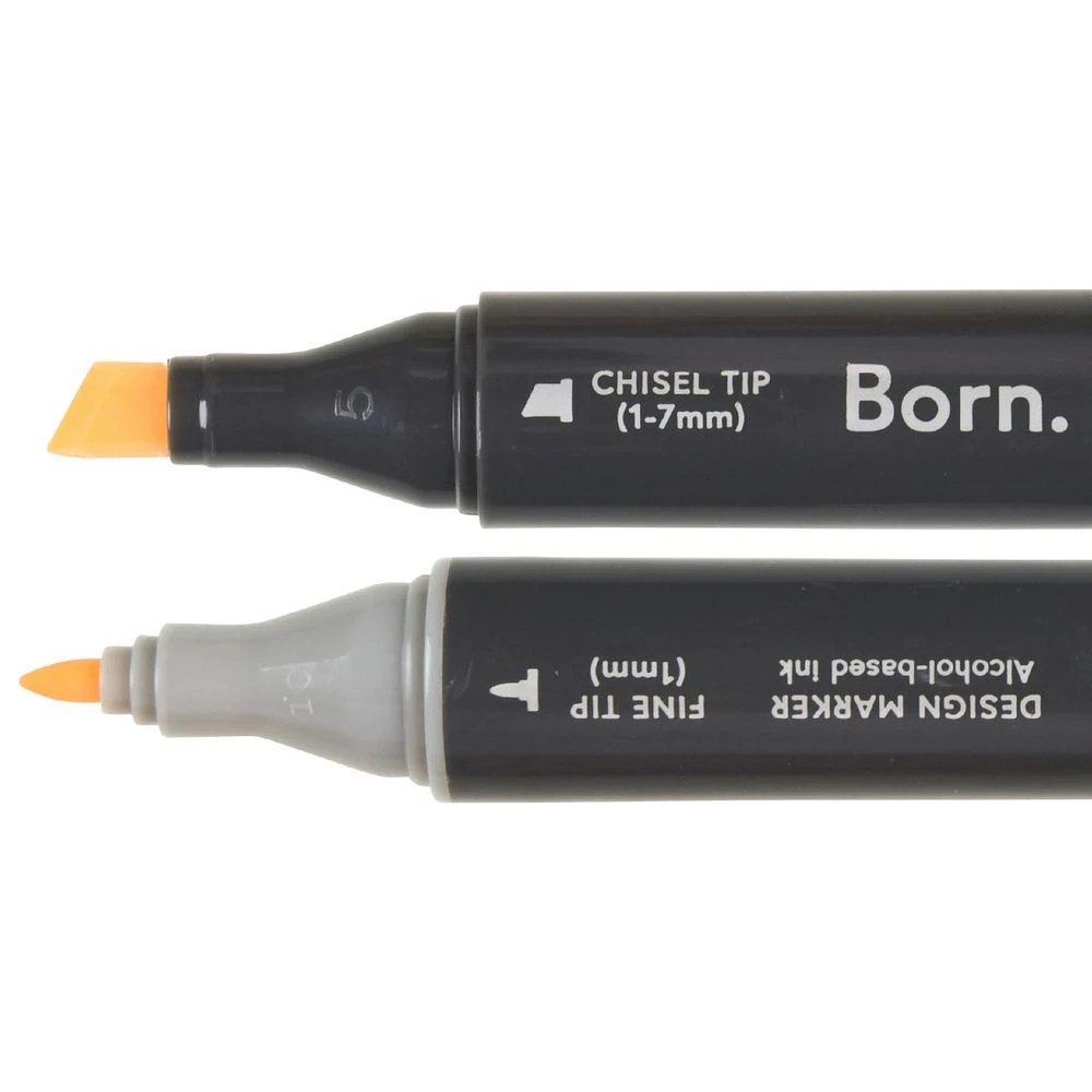 2 Born Professional Dual-Tip Artist Marker Blush Pink YR198, 2 of 4